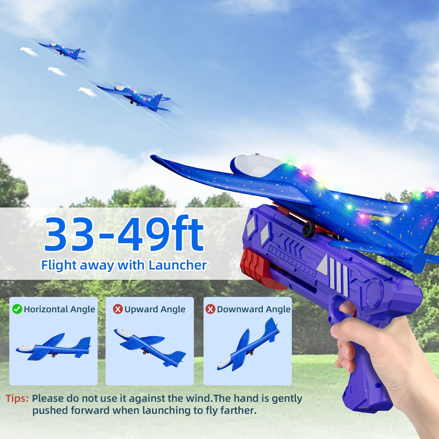 3-Pack LED Airplane Toy, Airplane Launcher Toy - 2 Flight Modes, Foam Glider Planes, Outdoor Toys for Kids Ages 3 4 5 6 7 8 9 10 11 12 Year Old Boys Girls Birthday Gift, Educational Flying Kids Toys : Toys Games 3-Pack LED Airplane Toy, Airplane Launcher Toy - 2 Flight Modes, Foam Glider Planes, Outdoor Toys for Kids Ages 3 4 5 6 7 8 9 10 11 12 Year Old Boys Girls Birthday Gift, Educational Flying Kids Toys : Toys Games