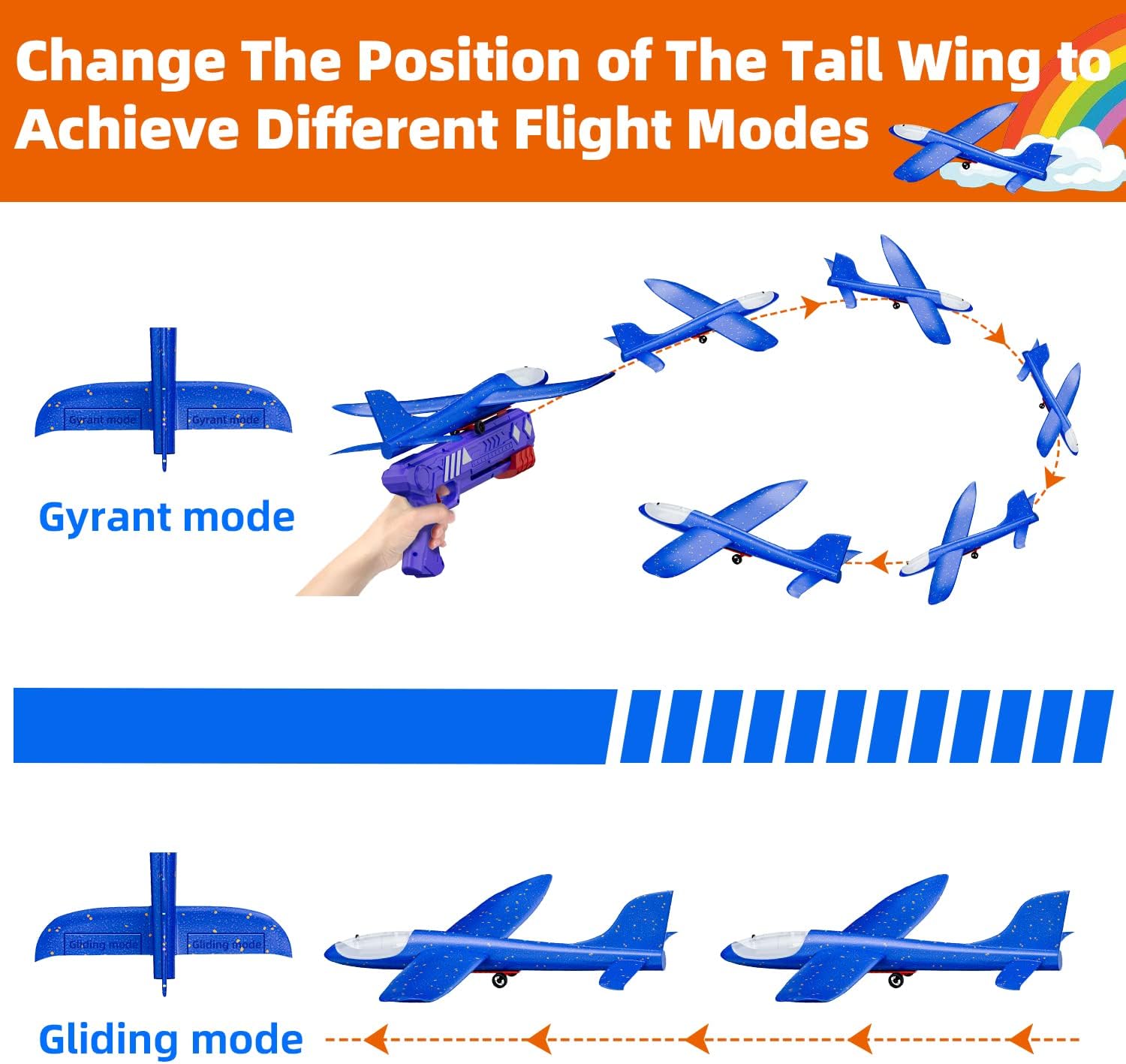 3-Pack LED Airplane Toy, Airplane Launcher Toy - 2 Flight Modes, Foam Glider Planes, Outdoor Toys for Kids Ages 3 4 5 6 7 8 9 10 11 12 Year Old Boys Girls Birthday Gift, Educational Flying Kids Toys : Toys Games 3-Pack LED Airplane Toy, Airplane Launcher Toy - 2 Flight Modes, Foam Glider Planes, Outdoor Toys for Kids Ages 3 4 5 6 7 8 9 10 11 12 Year Old Boys Girls Birthday Gift, Educational Flying Kids Toys : Toys Games