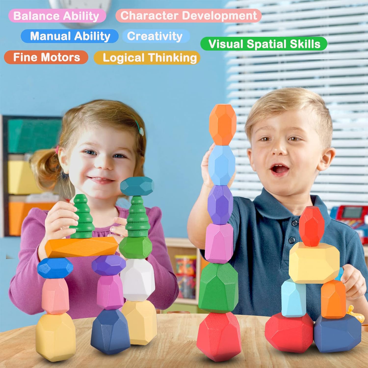 40PCS Wooden Stacking Rocks Toys, Montessori Toys for 1 2 3 year old, Stacking toys for Toddlers, Sensory STEM Preschool Learning Building Blocks Toys for Kids age 3-5, Kids Games Gifts for Boys Girls : Toys Games 40PCS Wooden Stacking Rocks Toys, Montessori Toys for 1 2 3 year old, Stacking toys for Toddlers, Sensory STEM Preschool Learning Building Blocks Toys for Kids age 3-5, Kids Games Gifts for Boys Girls : Toys Games