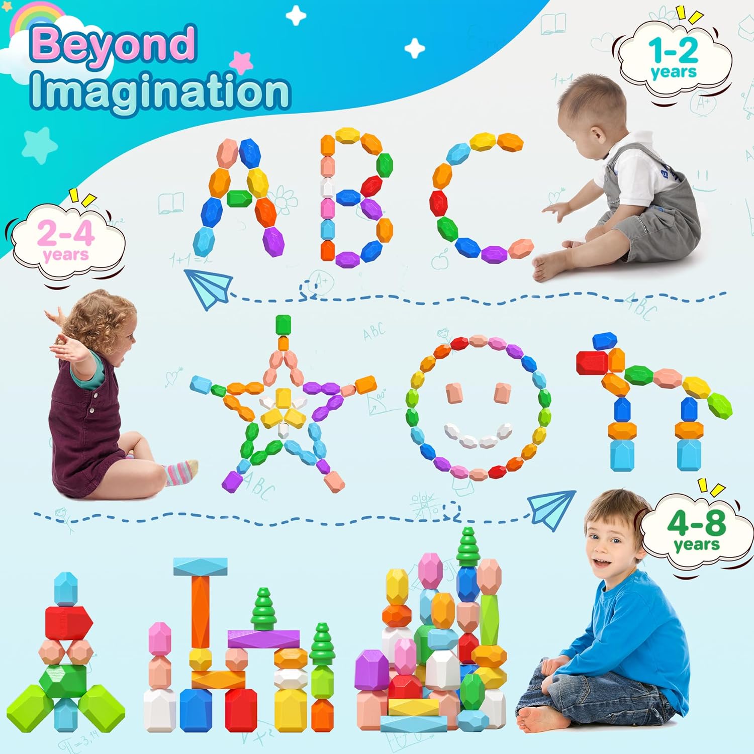 40PCS Wooden Stacking Rocks Toys, Montessori Toys for 1 2 3 year old, Stacking toys for Toddlers, Sensory STEM Preschool Learning Building Blocks Toys for Kids age 3-5, Kids Games Gifts for Boys Girls : Toys Games 40PCS Wooden Stacking Rocks Toys, Montessori Toys for 1 2 3 year old, Stacking toys for Toddlers, Sensory STEM Preschool Learning Building Blocks Toys for Kids age 3-5, Kids Games Gifts for Boys Girls : Toys Games