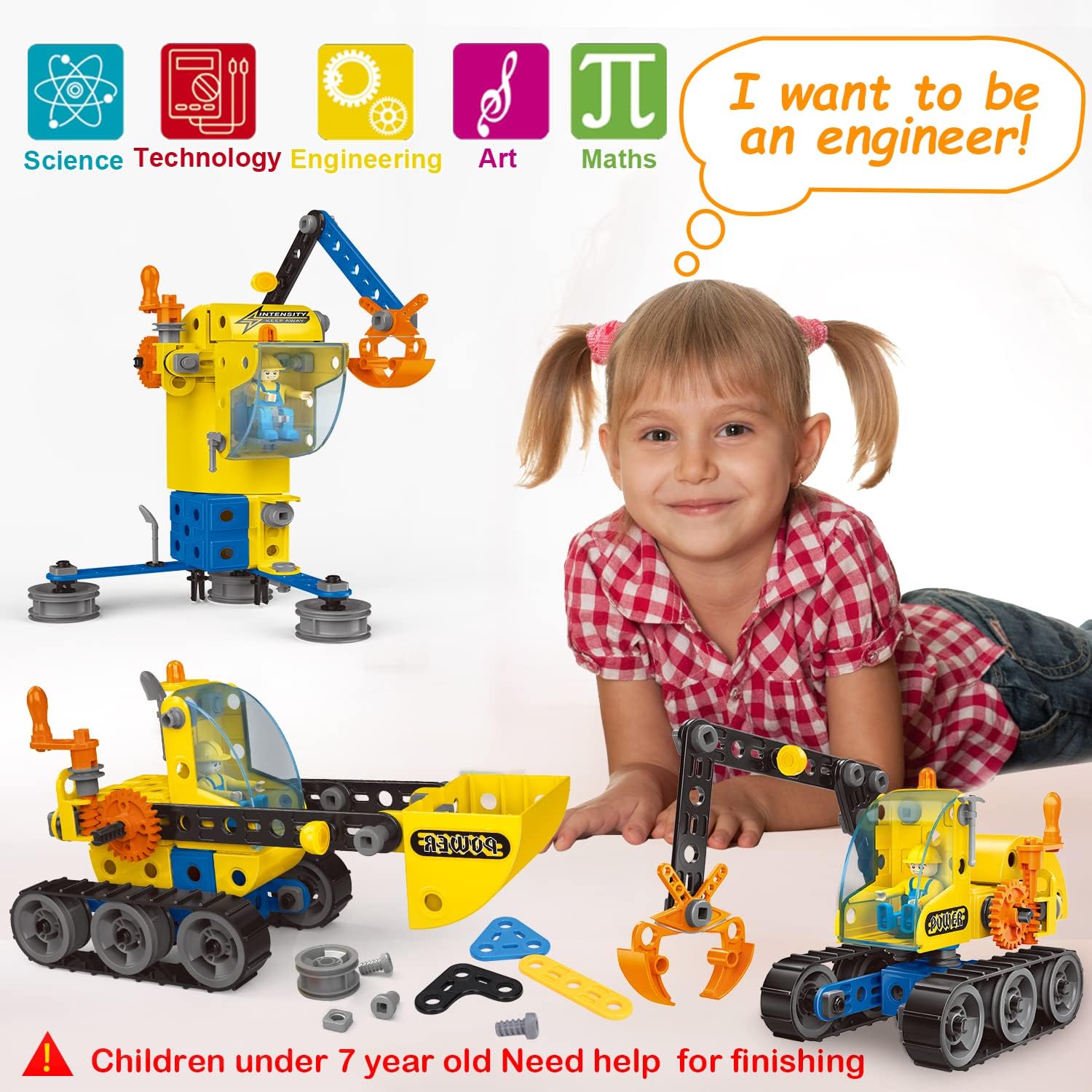 6 In 1 STEM Building Toys for 5 6 7 8 9 + Year Old Boy Girl Gift,192 PCS Stem Project Activities Kit for kid 5-7 6-8 Educational Autism Robotic Toy Learning Game Excavator Engineering Construction Set 6 In 1 STEM Building Toys for 5 6 7 8 9 + Year Old Boy Girl Gift,192 PCS Stem Project Activities Kit for kid 5-7 6-8 Educational Autism Robotic Toy Learning Game Excavator Engineering Construction Set