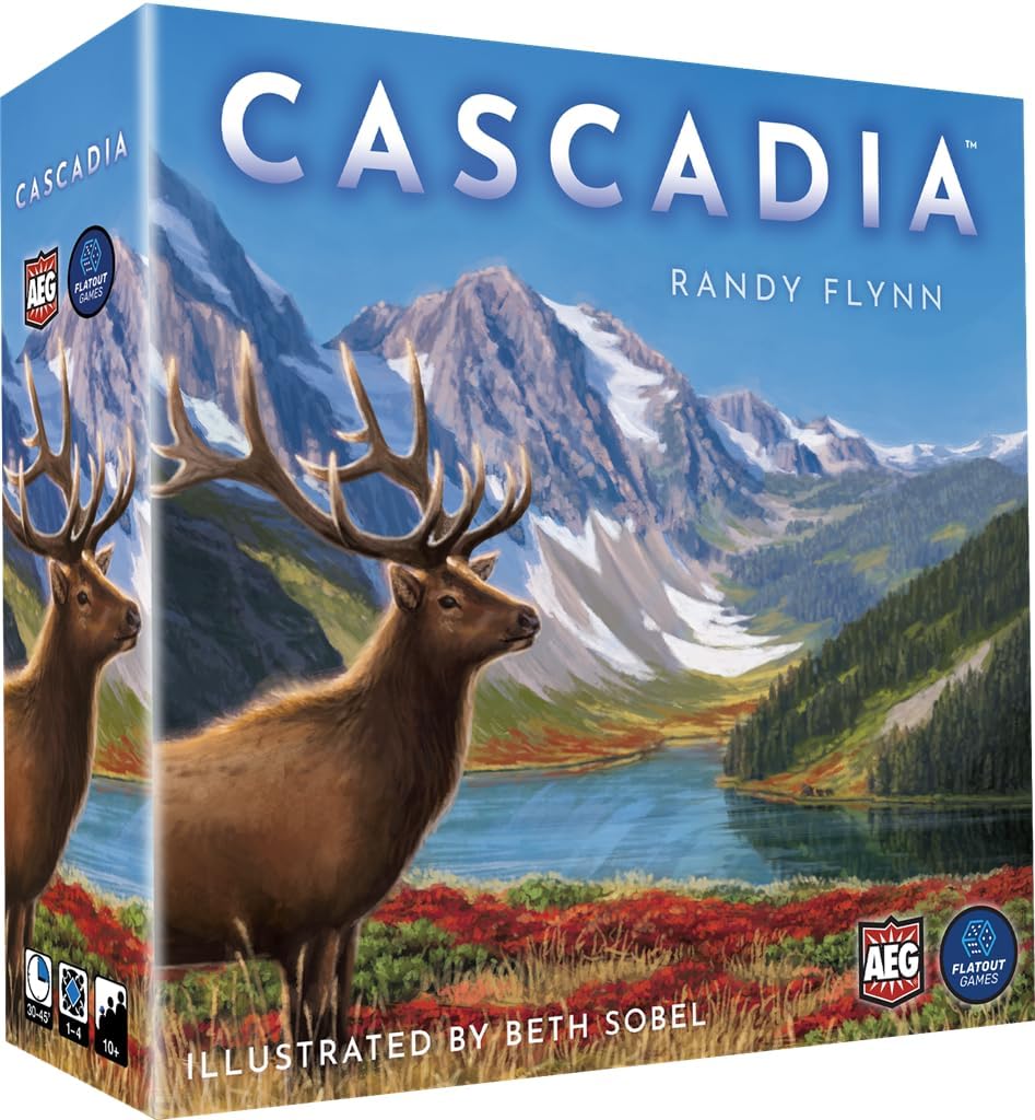 Alderac Entertainment Group (AEG) Cascadia, Award-Winning Board Game Set in Pacific Northwest, Build Nature Corridors, Attract Wildlife, Ages 10+, 1-4 Players, 30-45 Min, FlatOut Games Alderac Entertainment Group (AEG) Cascadia, Award-Winning Board Game Set in Pacific Northwest, Build Nature Corridors, Attract Wildlife, Ages 10+, 1-4 Players, 30-45 Min, FlatOut Games