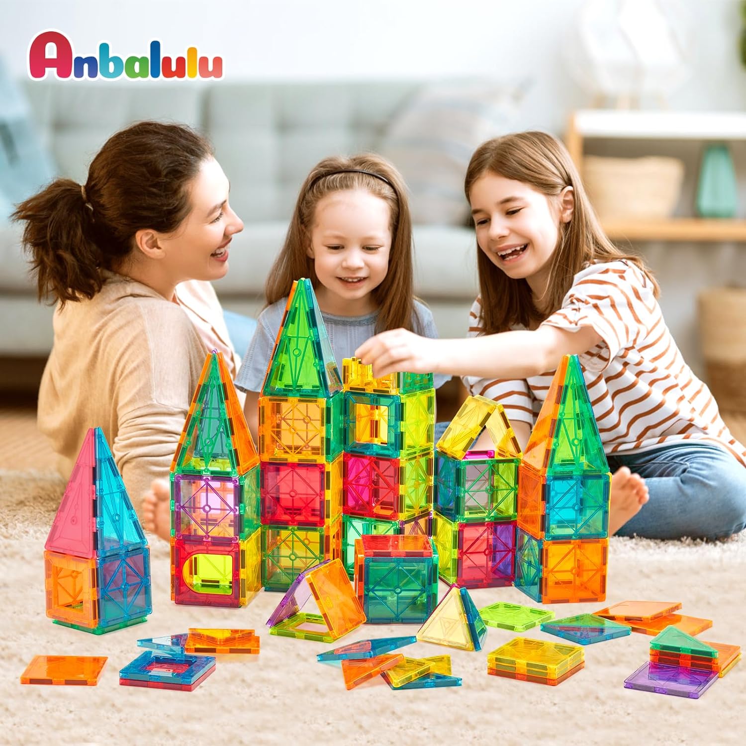 Anbalulu Magnetic Building Tiles, 134PCS Large Magnet Building Set,Magnetic Blocks, 3D STEM Stacking Toys, Magnets Toy for Kids Boys Girls : Toys Games Anbalulu Magnetic Building Tiles, 134PCS Large Magnet Building Set,Magnetic Blocks, 3D STEM Stacking Toys, Magnets Toy for Kids Boys Girls : Toys Games