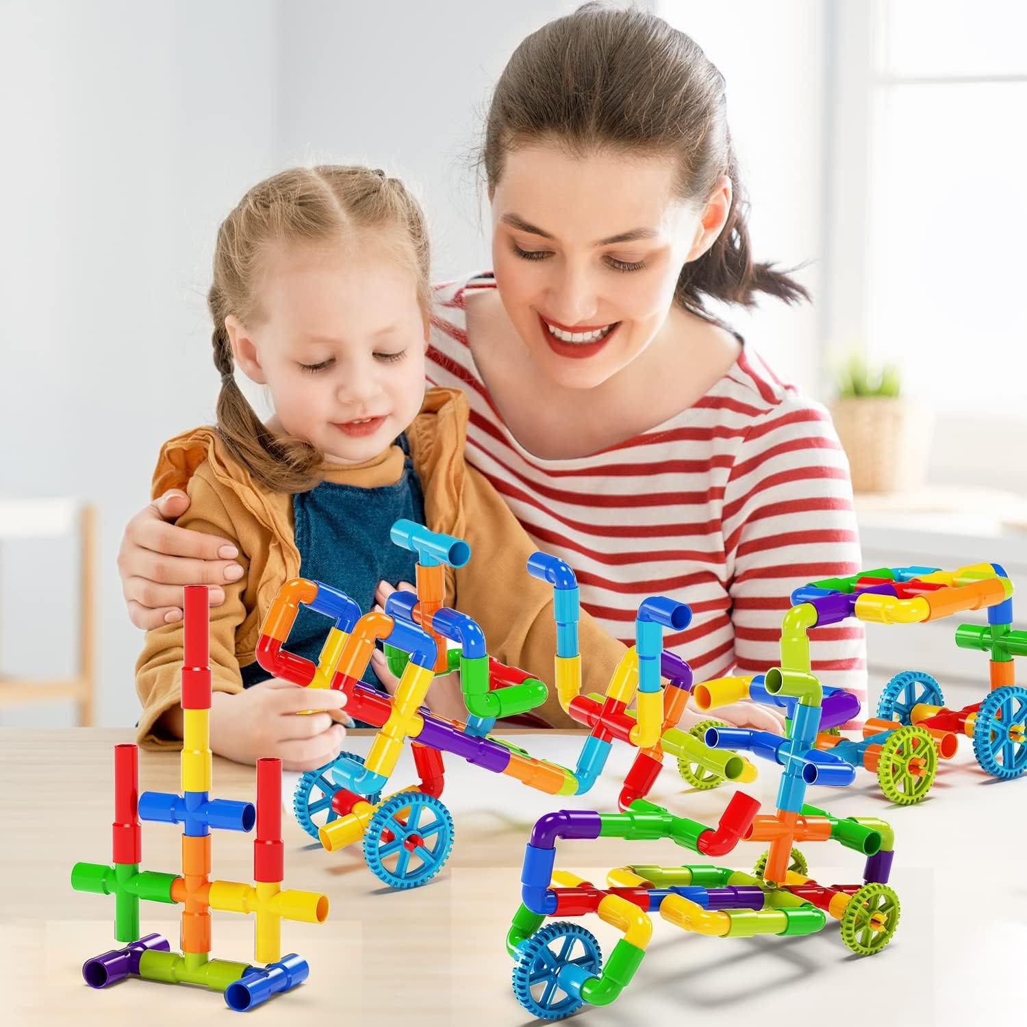 burgkidz Building Blocks STEM Pipe Tube Learning Toys Review - Play Puddles