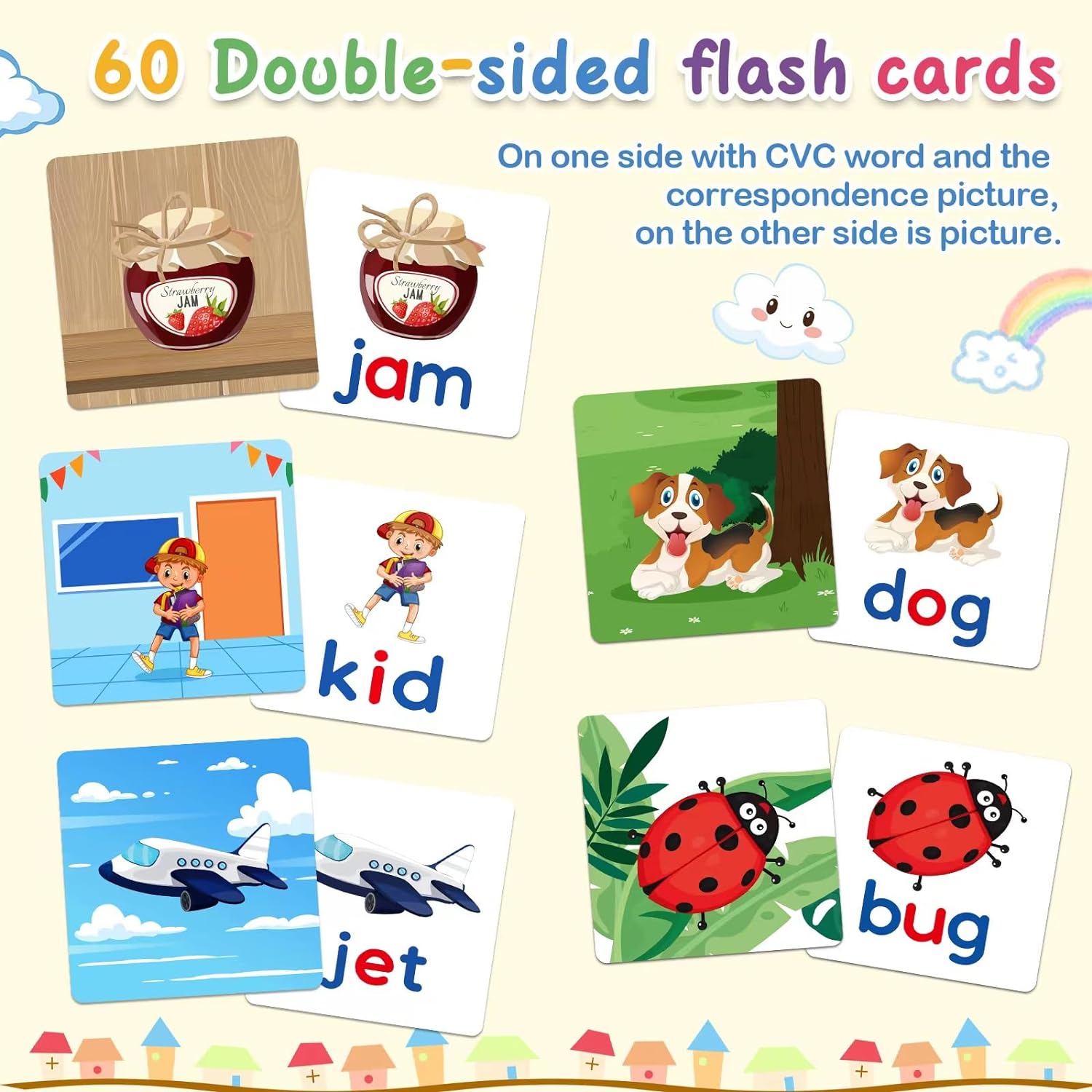 CVC Word Educational Toy Spelling Games, Preschool Toddler Learning Activities, Montessori Learning Toys Gifts for 3 4 5 6 Years Old Kids, 60 Sight Words Flash Cards Alphabet Puzzle for Toddlers CVC Word Educational Toy Spelling Games, Preschool Toddler Learning Activities, Montessori Learning Toys Gifts for 3 4 5 6 Years Old Kids, 60 Sight Words Flash Cards Alphabet Puzzle for Toddlers