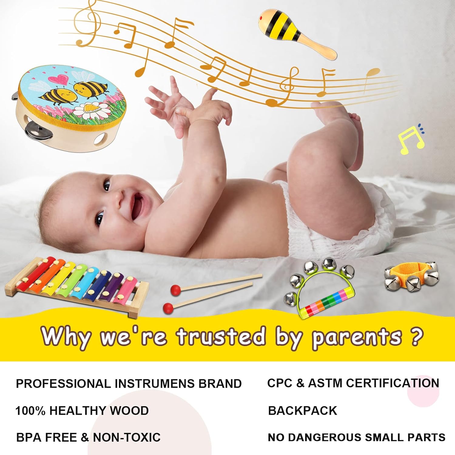 DIFFYBOX Toddler Musical Instruments for Kids,Baby Musical Toys Preschool Educational Wooden Percussion Instruments Toddler Toys with Bag for Boys and Girls : Toys Games DIFFYBOX Toddler Musical Instruments for Kids,Baby Musical Toys Preschool Educational Wooden Percussion Instruments Toddler Toys with Bag for Boys and Girls : Toys Games