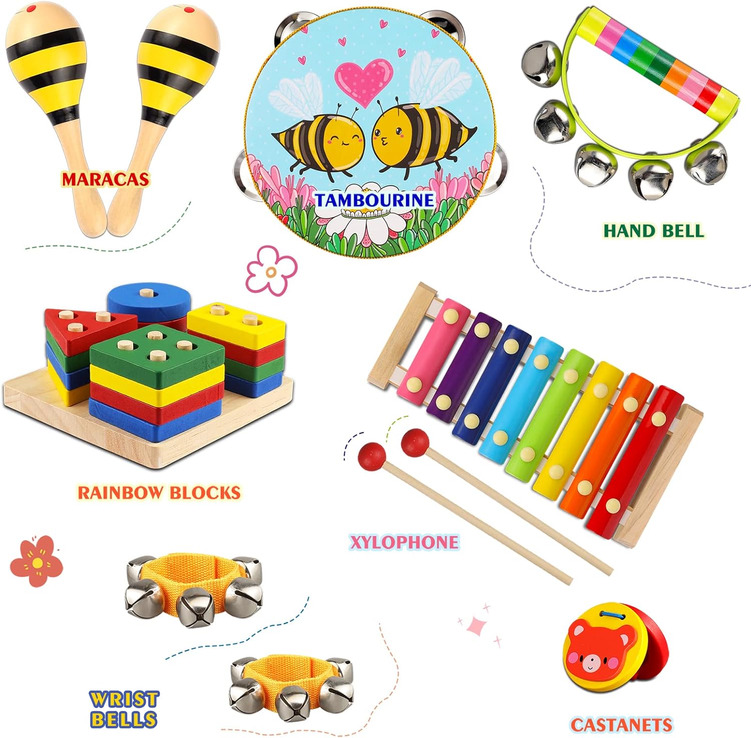 DIFFYBOX Toddler Musical Instruments for Kids,Baby Musical Toys Preschool Educational Wooden Percussion Instruments Toddler Toys with Bag for Boys and Girls : Toys Games DIFFYBOX Toddler Musical Instruments for Kids,Baby Musical Toys Preschool Educational Wooden Percussion Instruments Toddler Toys with Bag for Boys and Girls : Toys Games