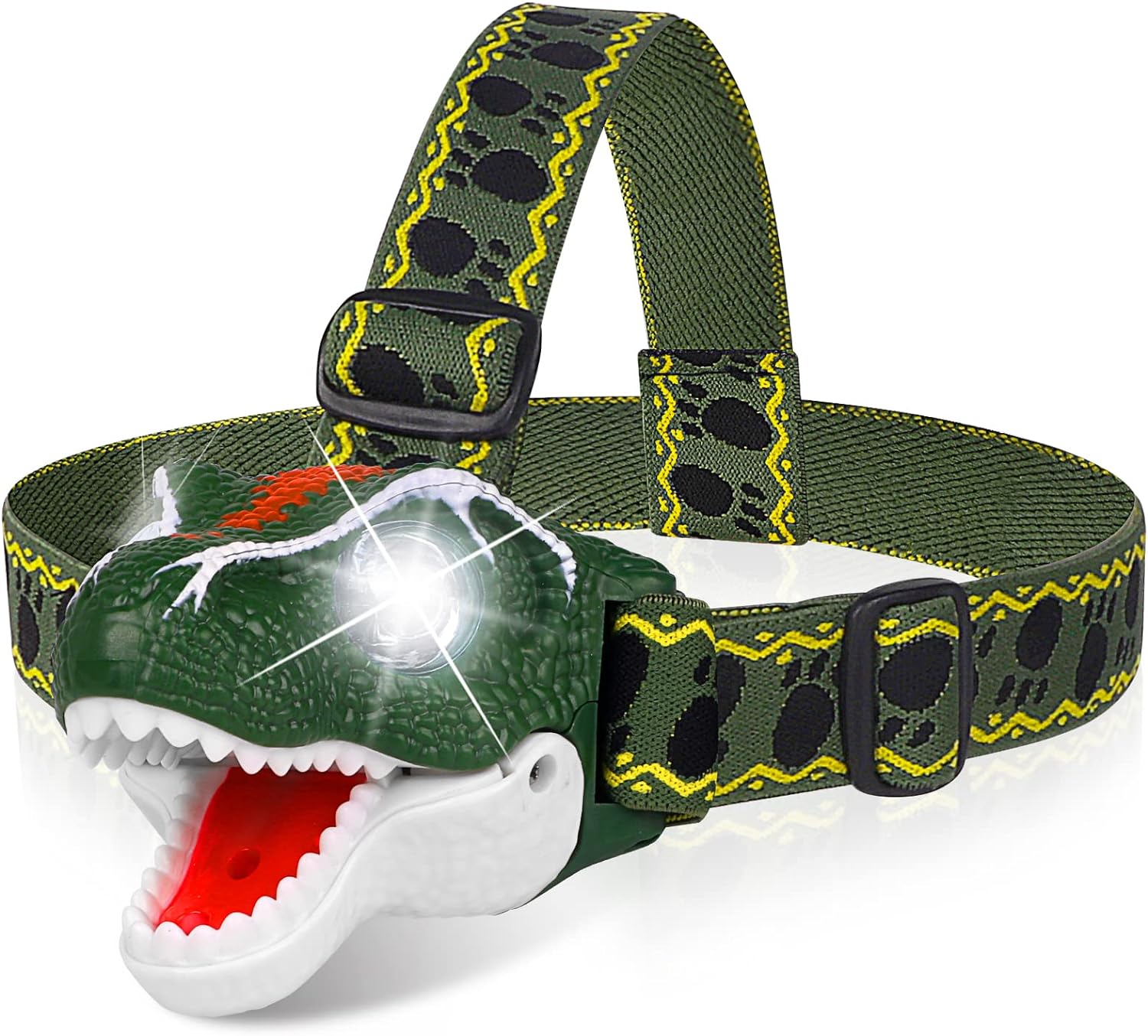 DX DA XIN Dinosaur LED Headlamp T-Rex for Kids Flashlights Camping Gear - Dinosaur Toys for Boys Girls Toddlers Outdoor Toys for Kids Birthday Christmas Gifts Stocking Stuffers