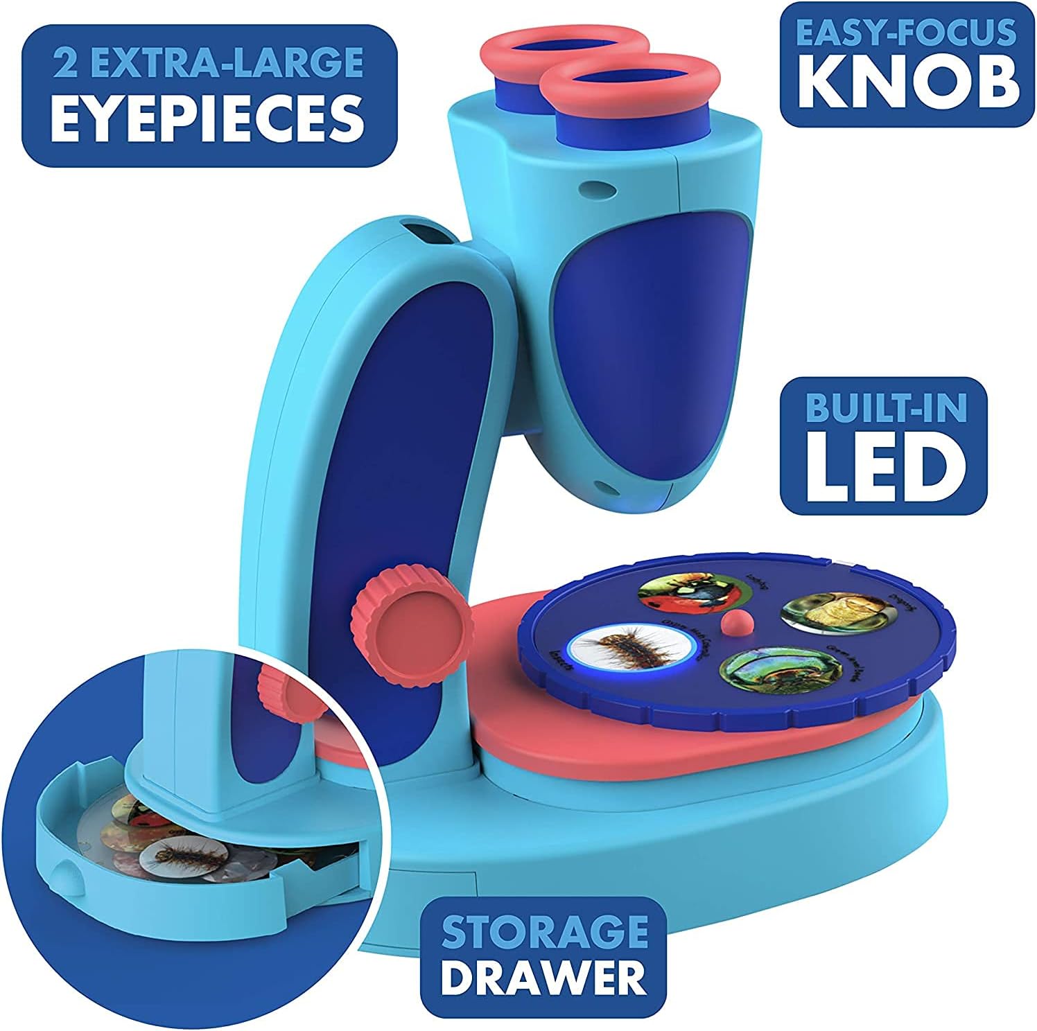 Educational Insights GeoSafari Jr. Kidscope, Kids Microscope, STEM Toy, Gift For Boys Girls, Ages 5+