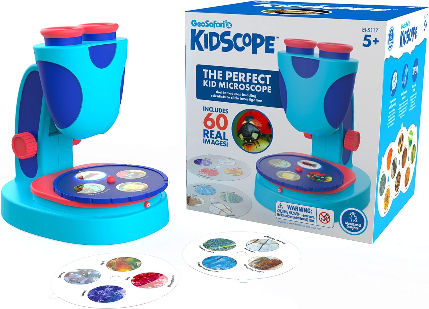 Educational Insights GeoSafari Jr. Kidscope, Kids Microscope, STEM Toy, Gift For Boys Girls, Ages 5+