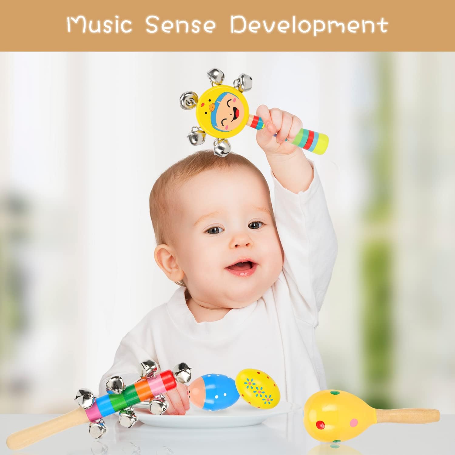 Ehome Musical Instruments Toys for Toddlers 1-3, Baby Kids Musical Instruments, Wooden Percussion Instruments Preschool Educational Musical Toys Set for Boys and Girls Gifts with Storage Bag Ehome Musical Instruments Toys for Toddlers 1-3, Baby Kids Musical Instruments, Wooden Percussion Instruments Preschool Educational Musical Toys Set for Boys and Girls Gifts with Storage Bag