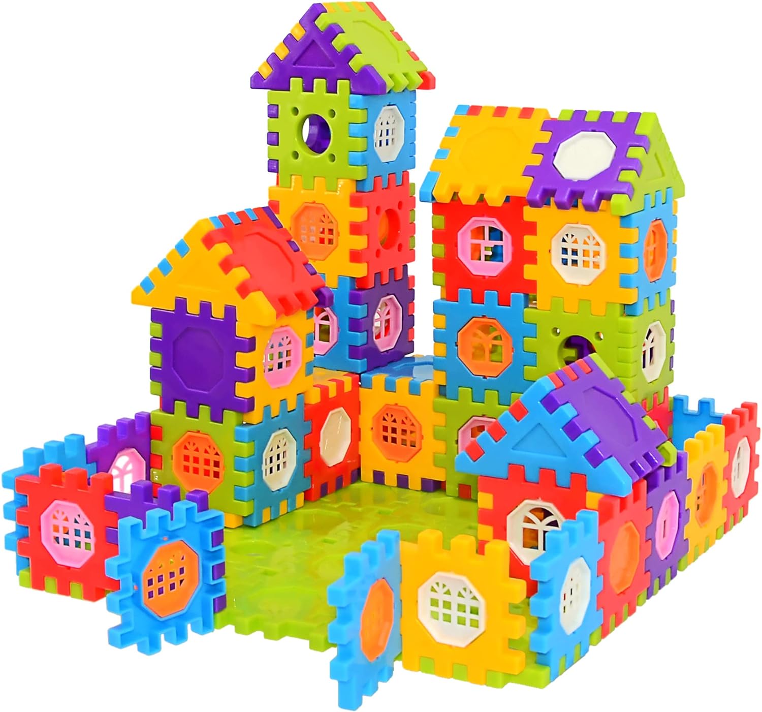 FUBAODA Building Blocks for Toddlers Kids 180 Pcs Toy Building Sets – STEM Building Toys –Interlocking Building Blocks for Toddlers and Kids