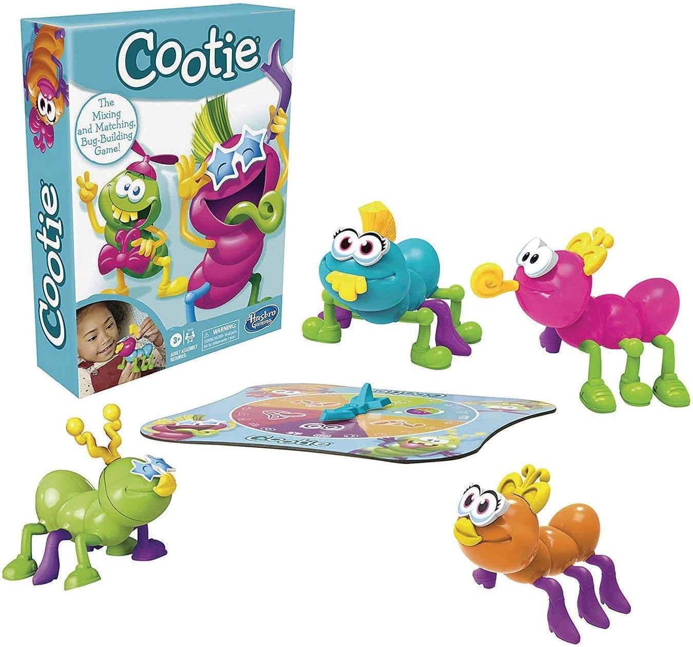 Hasbro Gaming Cootie Mixing and Matching Bug-Building Kids Game, Easy and Fun Games for Kids, Preschool Games for 2-4 Players, Kids Board Games, Ages 3 and Up Hasbro Gaming Cootie Mixing and Matching Bug-Building Kids Game, Easy and Fun Games for Kids, Preschool Games for 2-4 Players, Kids Board Games, Ages 3 and Up