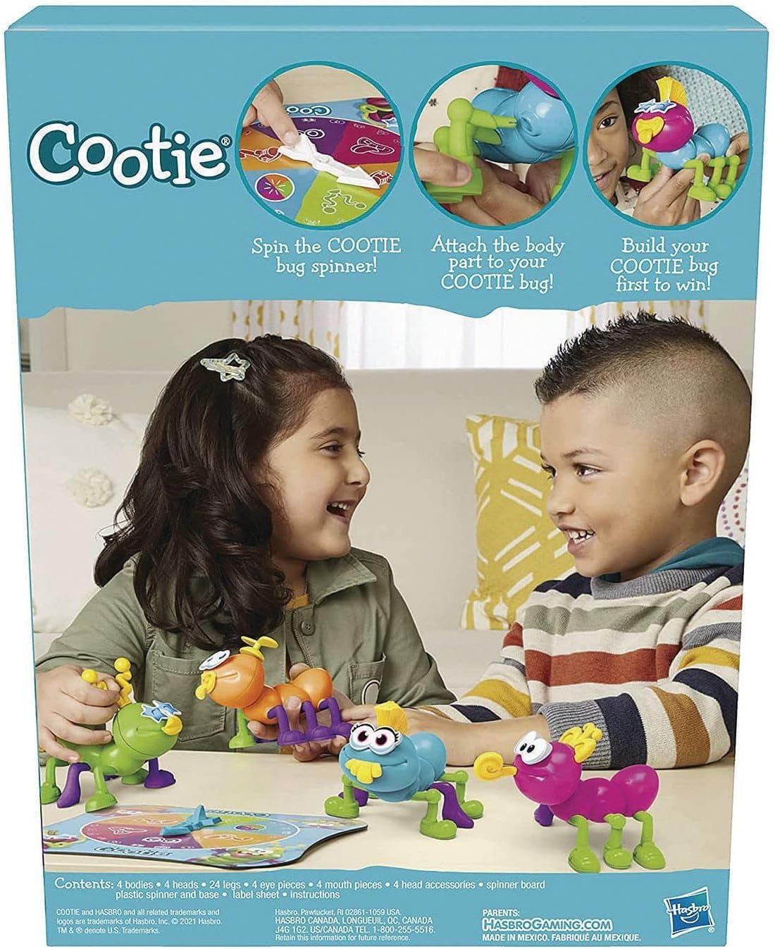 Hasbro Gaming Cootie Mixing and Matching Bug-Building Kids Game, Easy and Fun Games for Kids, Preschool Games for 2-4 Players, Kids Board Games, Ages 3 and Up Hasbro Gaming Cootie Mixing and Matching Bug-Building Kids Game, Easy and Fun Games for Kids, Preschool Games for 2-4 Players, Kids Board Games, Ages 3 and Up