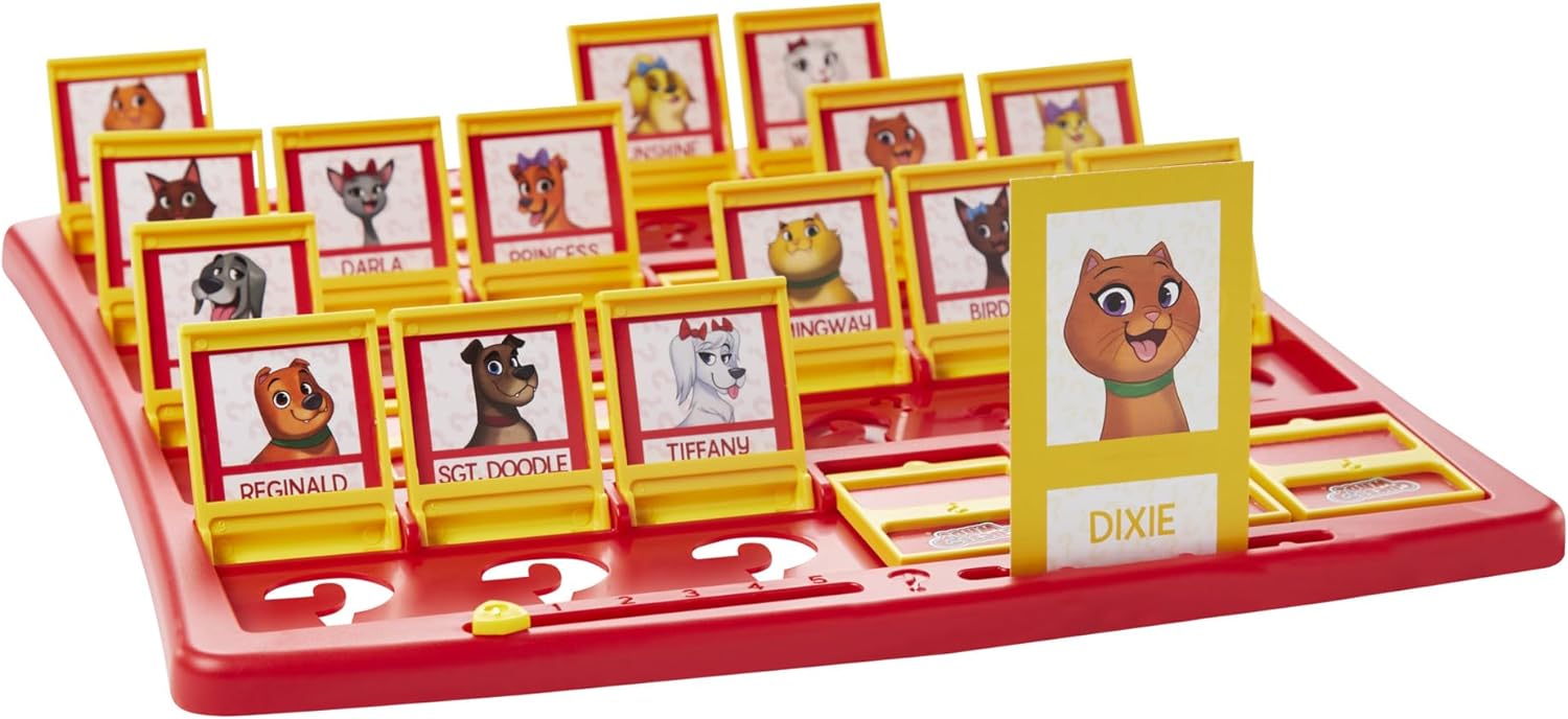 Hasbro Gaming Guess Who? Board Game with People and Pets, The Original Guessing Game for Kids Ages 6 and Up, Includes People Cards and Pets Cards (Amazon Exclusive)