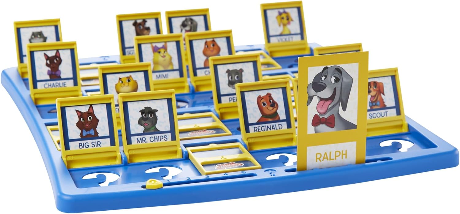 Hasbro Gaming Guess Who? Board Game with People and Pets, The Original Guessing Game for Kids Ages 6 and Up, Includes People Cards and Pets Cards (Amazon Exclusive)