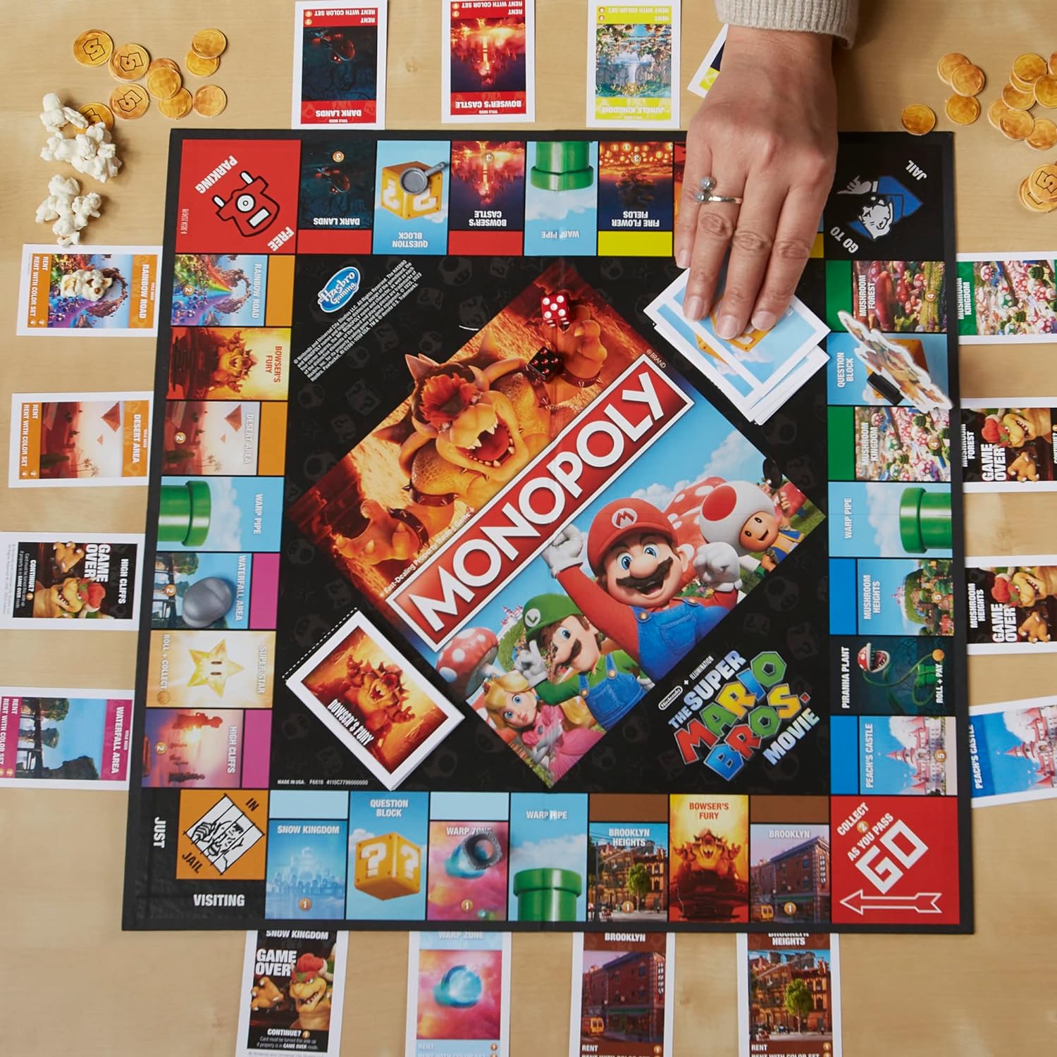 Hasbro Gaming Monopoly The Super Mario Bros.Movie Edition Kids Board Game | Family Games for Super Mario Fans | Includes Bowser Token | Ages 8+ | 2-6 Players Hasbro Gaming Monopoly The Super Mario Bros.Movie Edition Kids Board Game | Family Games for Super Mario Fans | Includes Bowser Token | Ages 8+ | 2-6 Players