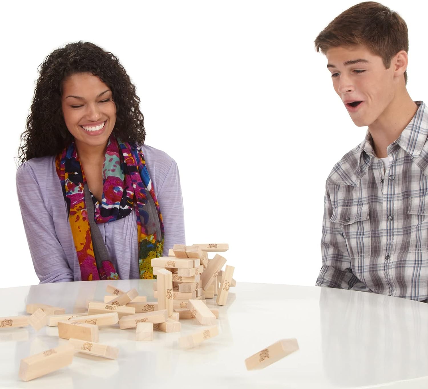 Hasbro Jenga Classic Game with Genuine Hardwood Blocks,Stacking Tower Game for 1 or More Players,Kids Ages 6 and Up Hasbro Jenga Classic Game with Genuine Hardwood Blocks,Stacking Tower Game for 1 or More Players,Kids Ages 6 and Up
