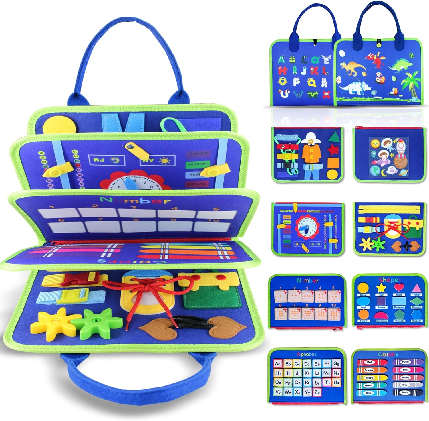 Hi-Tech Busy Board Toys, Busy Book for Toddlers 1-5 Year Old, Montessori Sensory Book Educational Preschool Learning Activities Hi-Tech Busy Board Toys, Busy Book for Toddlers 1-5 Year Old, Montessori Sensory Book Educational Preschool Learning Activities