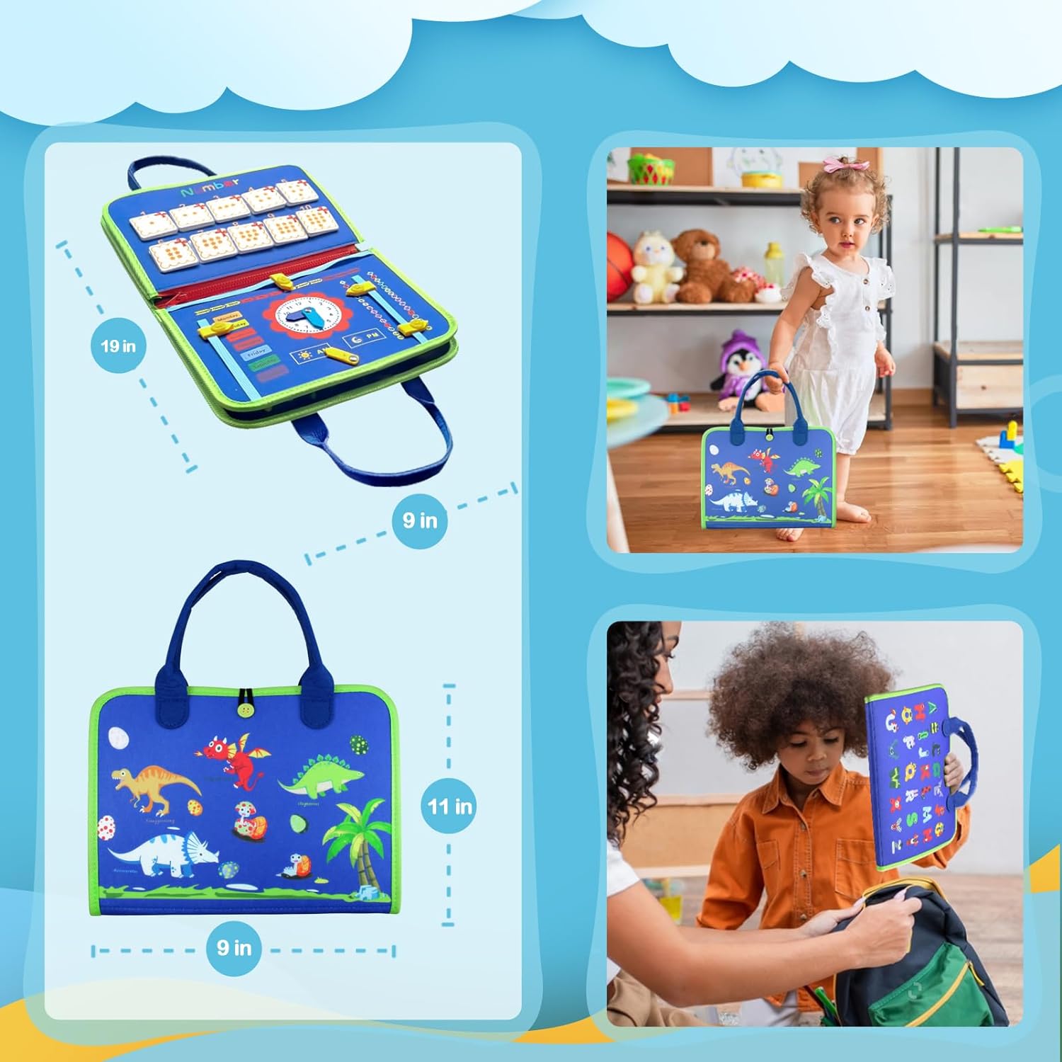 Hi-Tech Busy Board Toys, Busy Book for Toddlers 1-5 Year Old, Montessori Sensory Book Educational Preschool Learning Activities Hi-Tech Busy Board Toys, Busy Book for Toddlers 1-5 Year Old, Montessori Sensory Book Educational Preschool Learning Activities