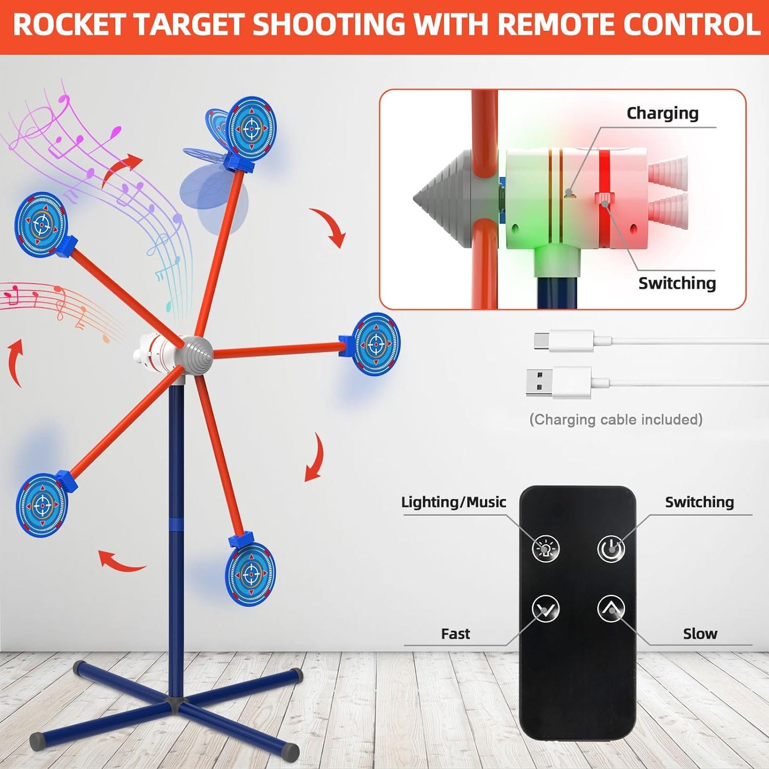 HLDYA Rocket Shooting Games Toys with Rotating Target 2 Toy Guns Kids Outdoor Toys Gifts for Boys Age 5 6 7 8 9 10+ Year Old Stocking Stuffers : Toys Games HLDYA Rocket Shooting Games Toys with Rotating Target 2 Toy Guns Kids Outdoor Toys Gifts for Boys Age 5 6 7 8 9 10+ Year Old Stocking Stuffers : Toys Games