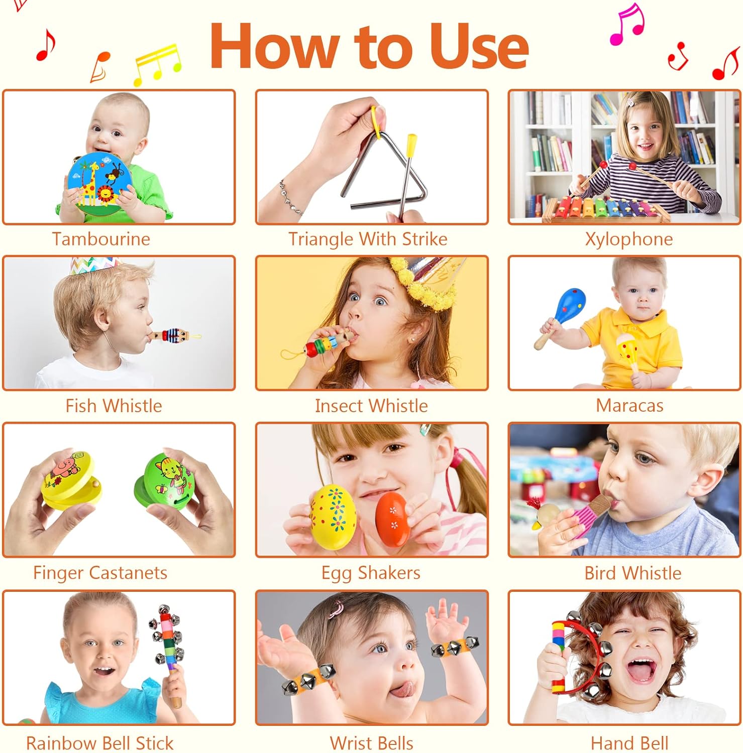 INLAIER Kids Musical Instruments Set, 20 Pcs Wooden Shakers Percussion Instruments Tambourine Xylophone Toys, Child Early Learning Musical Toys for Boys and Girls Gifts Present with Carrying Bag INLAIER Kids Musical Instruments Set, 20 Pcs Wooden Shakers Percussion Instruments Tambourine Xylophone Toys, Child Early Learning Musical Toys for Boys and Girls Gifts Present with Carrying Bag
