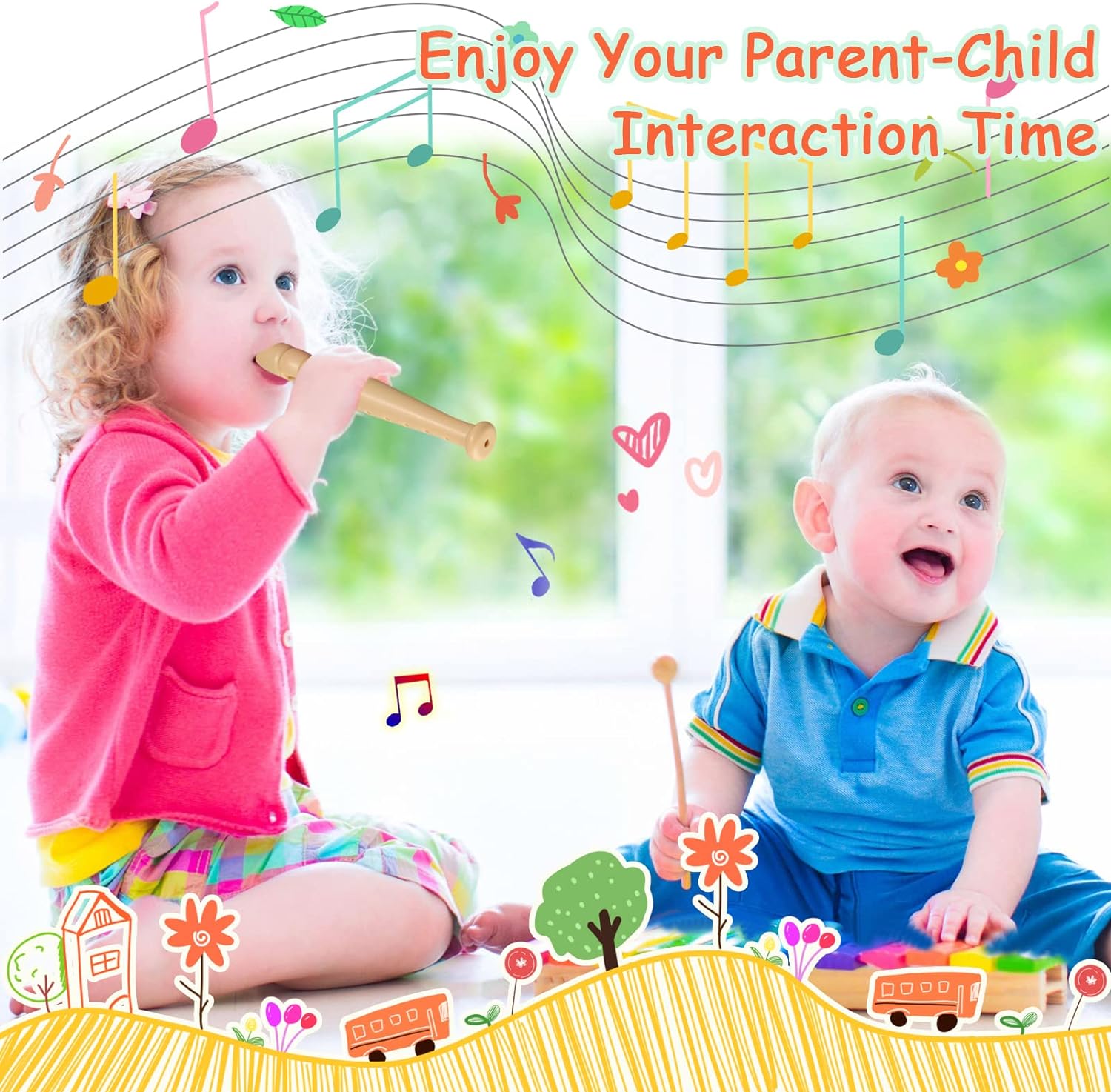 LOOIKOOS Toddler Musical Instruments, Eco Friendly Musical Set for Kids Preschool Educational, Natural Wooden Percussion Instruments Musical Toys for Boys and Girls with Storage Bag : Toys Games LOOIKOOS Toddler Musical Instruments, Eco Friendly Musical Set for Kids Preschool Educational, Natural Wooden Percussion Instruments Musical Toys for Boys and Girls with Storage Bag : Toys Games