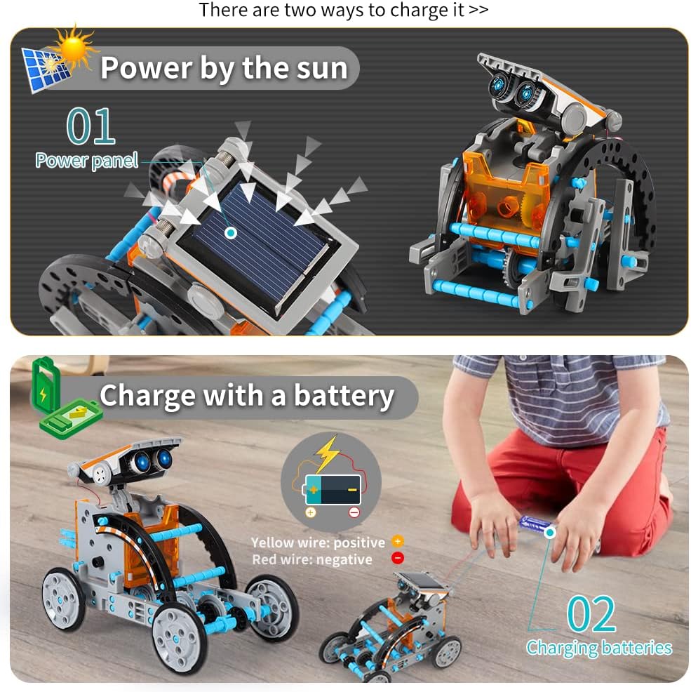 Lucky Doug 12-in-1 STEM Solar Robot Kit Toys Gifts for Kids 8 9 10 11 12 13 Years Old, Educational Building Science Experiment Set Birthday for Kids Boys Girls Lucky Doug 12-in-1 STEM Solar Robot Kit Toys Gifts for Kids 8 9 10 11 12 13 Years Old, Educational Building Science Experiment Set Birthday for Kids Boys Girls