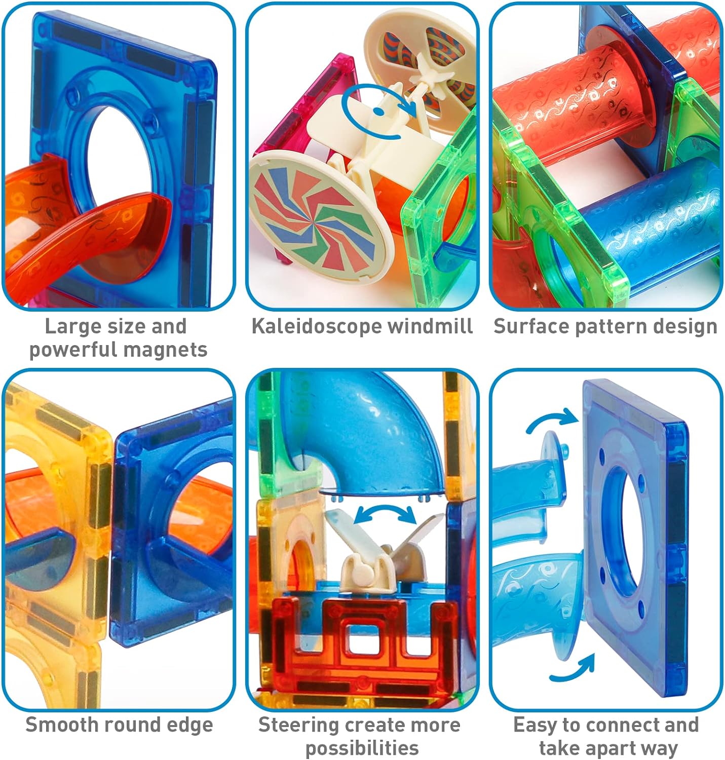 MAGBLOCK 176 Pcs Marble Run Magnetic Tiles Set STEM Building Blocks Gift for Boy Girls Develop Childrens Brain and Learning Educational Magnet Tiles for Age 4-8 Toys MAGBLOCK 176 Pcs Marble Run Magnetic Tiles Set STEM Building Blocks Gift for Boy Girls Develop Childrens Brain and Learning Educational Magnet Tiles for Age 4-8 Toys
