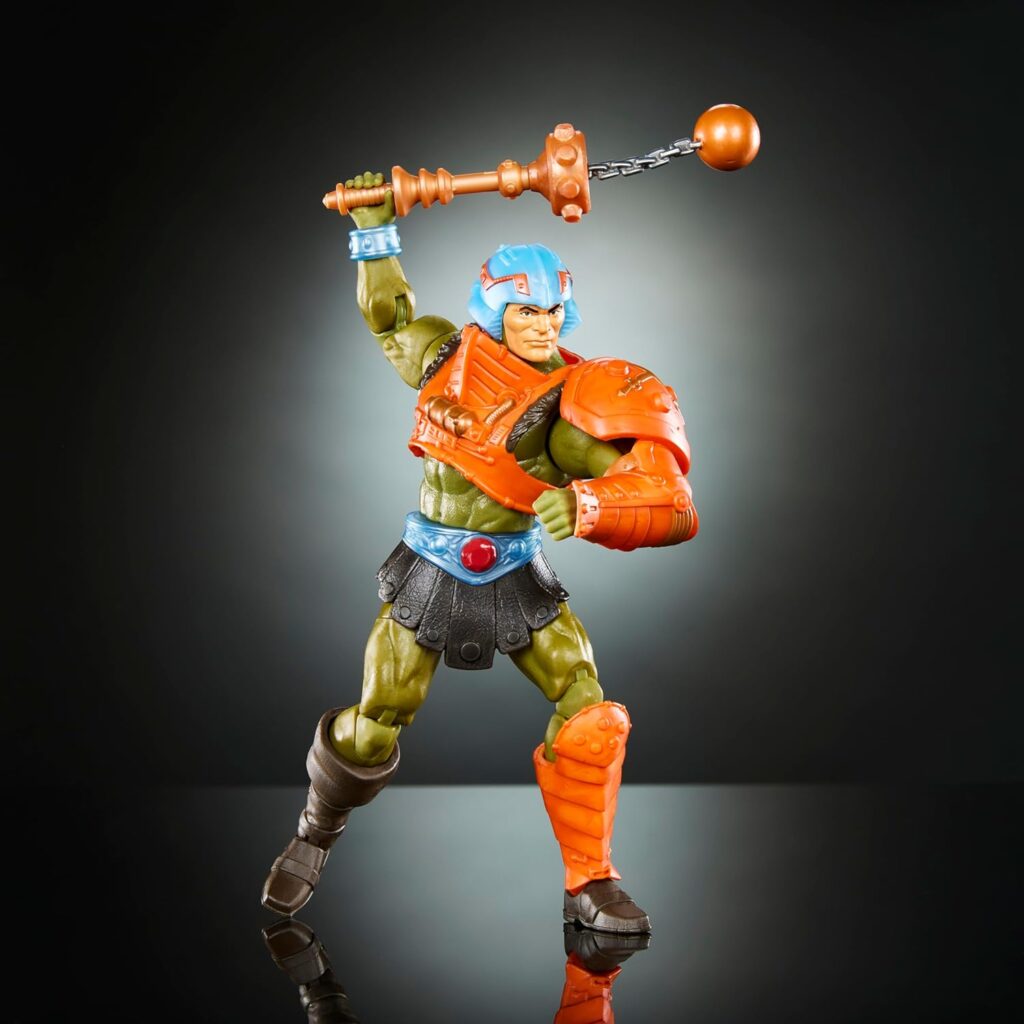 Masters of the Universe Masterverse New Eternia Man-At-Arms Action Figure, 30 Articulations, Swappable Head, Hands Mace, MOTU Toy Masters of the Universe Masterverse New Eternia Man-At-Arms Action Figure, 30 Articulations, Swappable Head, Hands Mace, MOTU Toy