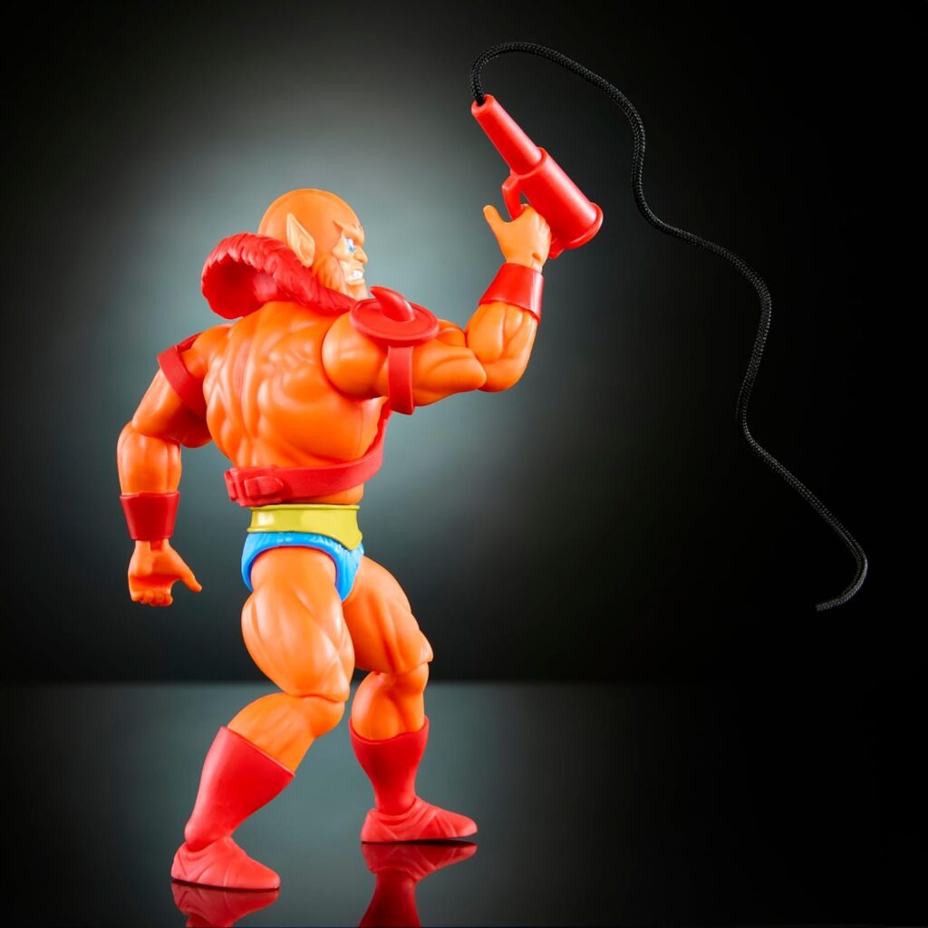 ​Masters of the Universe Origins Toy, Cartoon Collection Beast Man Action Figure, 5.5-inch Scale Villain with Removable Armor Whip