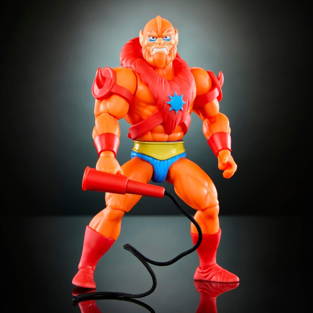 ​Masters of the Universe Origins Toy, Cartoon Collection Beast Man Action Figure, 5.5-inch Scale Villain with Removable Armor Whip