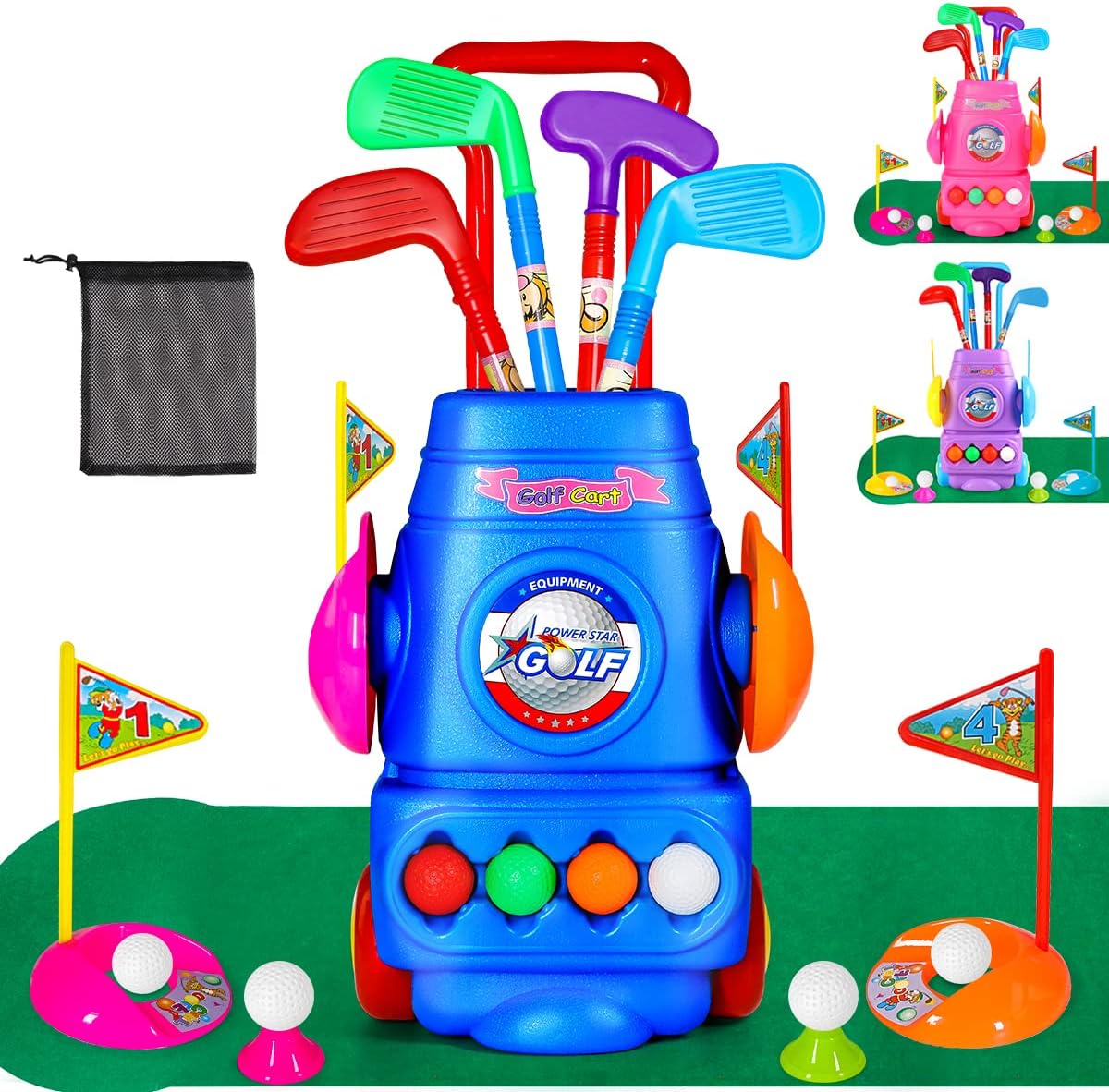 Meland Kids Golf Club Set - Toddler Golf Ball Game Play Set Sports Outdoor Toys Birthday Gifts for Boys Girls 3 4 5 6 Year Old (Blue) : Toys  Games