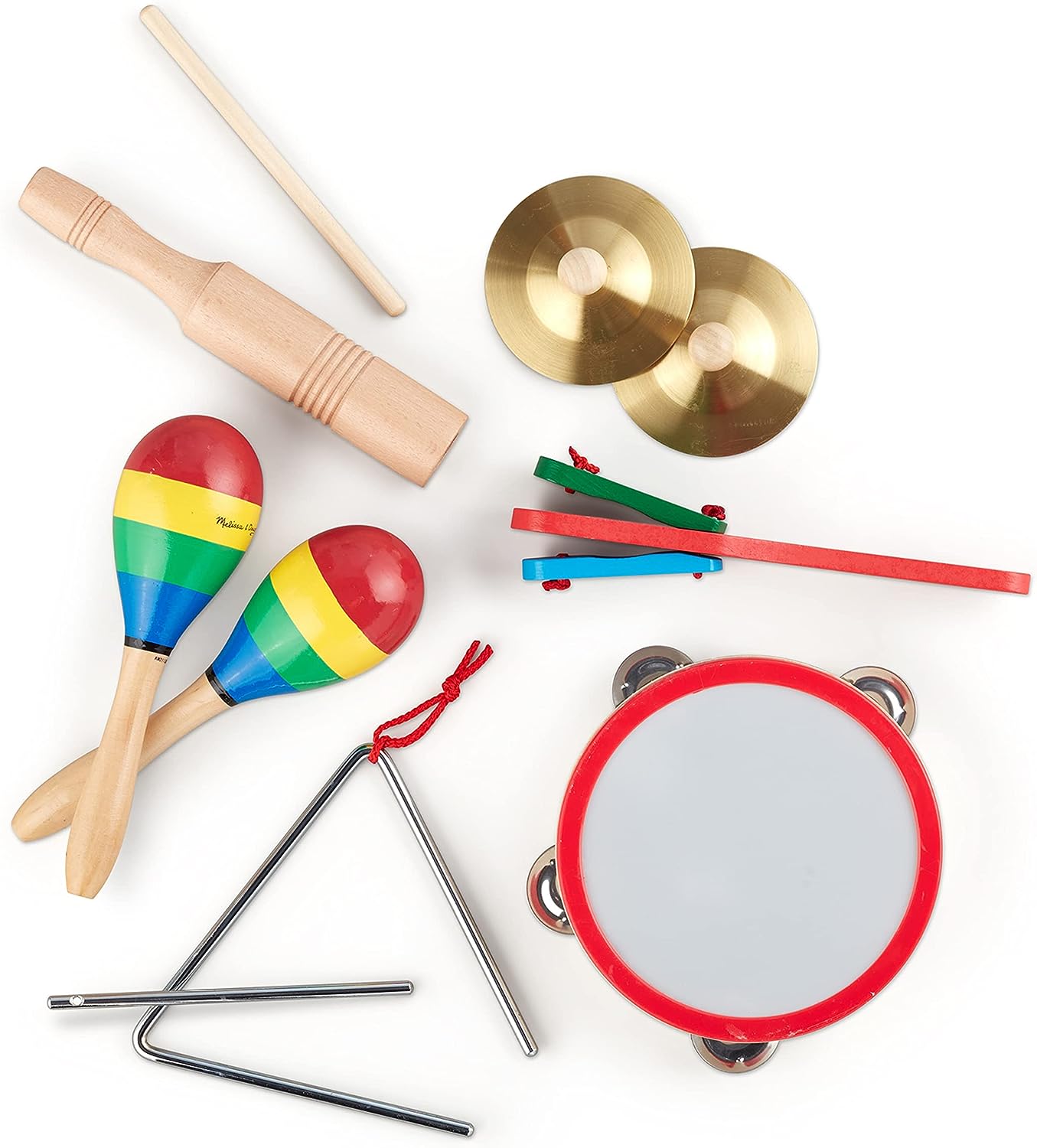 Melissa Doug Band-in-a-Box Clap! Clang! Tap! - 10-Piece Musical Instrument Set - Kids Musical Instruments, Wooden Percussion Instruments For Toddlers And Kids Ages 3+