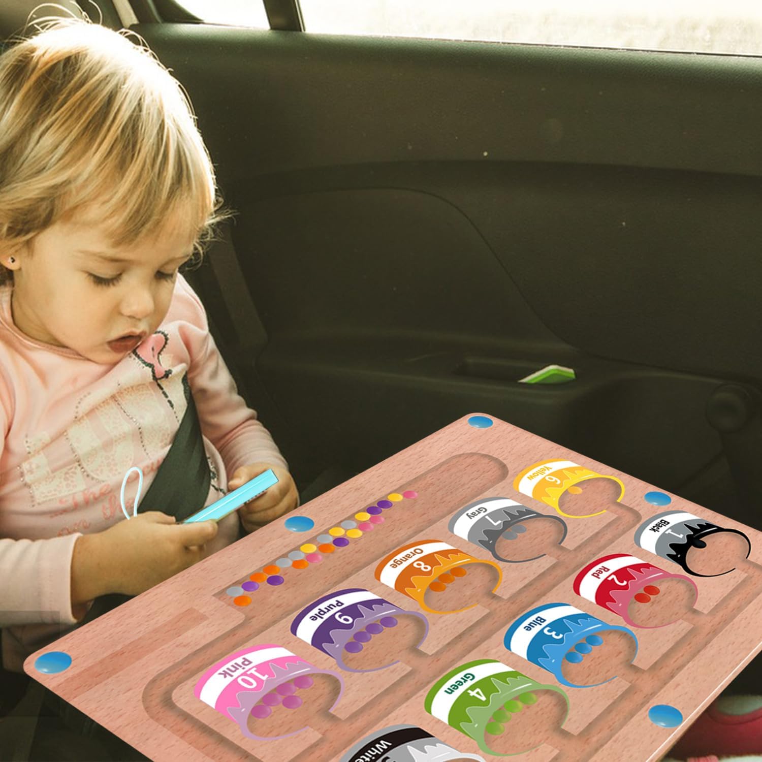 MINGKIDS Montessori Toys for 2+ 3 4 5 Year Old-Wooden Board Puzzle with Color and Number Magnet Maze,Learning Education Toys for Preschoolers, Toddler Fine Motor Skills Travel Toys Birthday Gifts MINGKIDS Montessori Toys for 2+ 3 4 5 Year Old-Wooden Board Puzzle with Color and Number Magnet Maze,Learning Education Toys for Preschoolers, Toddler Fine Motor Skills Travel Toys Birthday Gifts