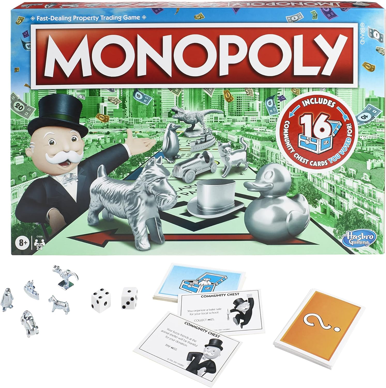 Monopoly Game, Family Board Games for 2 to 6 Players Kids Ages 8 and Up, Includes 8 Tokens (Token Vote Edition) Monopoly Game, Family Board Games for 2 to 6 Players Kids Ages 8 and Up, Includes 8 Tokens (Token Vote Edition)