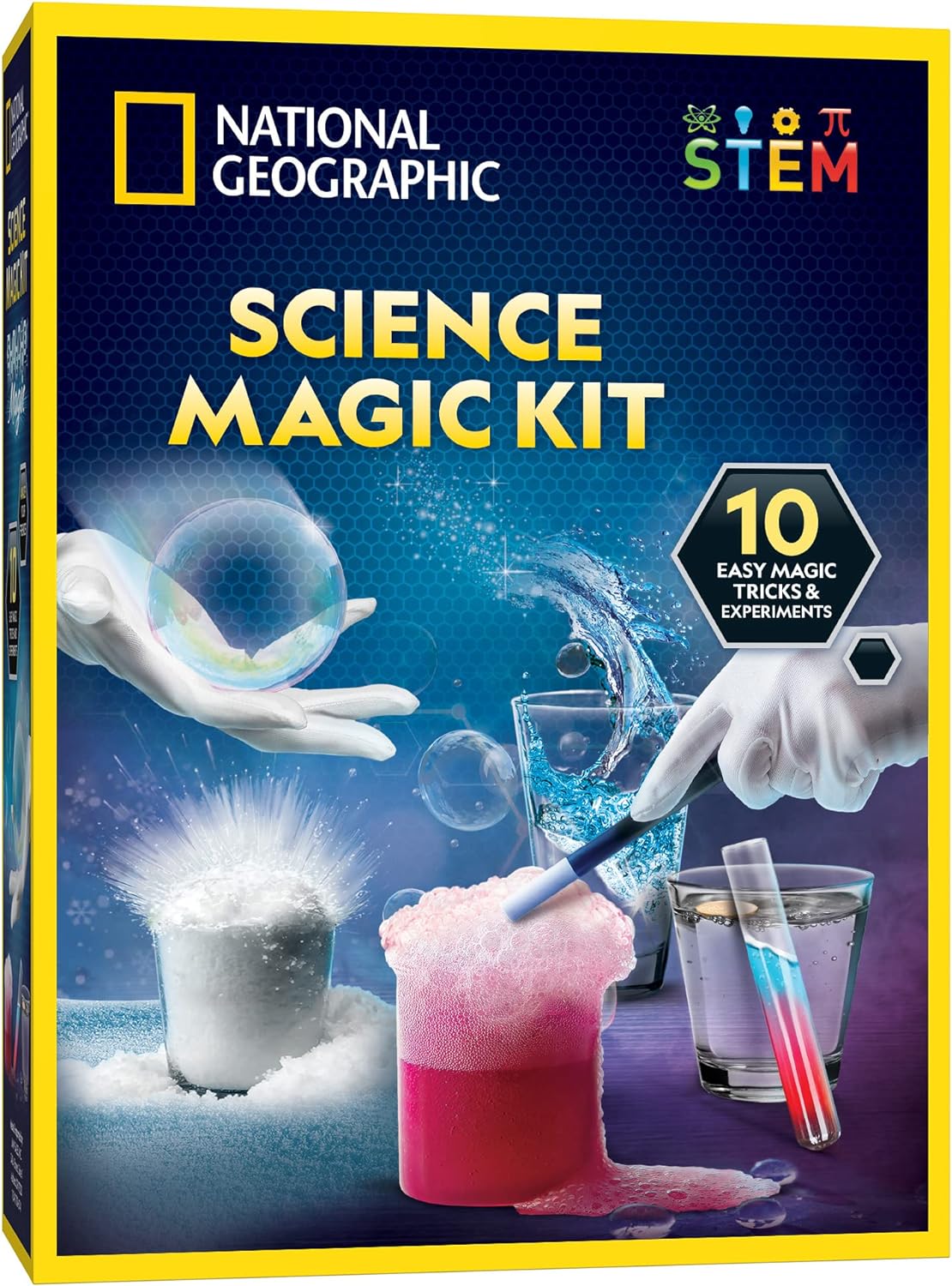NATIONAL GEOGRAPHIC Magic Chemistry Set – Science Kit for Kids with 10 Amazing Magic Tricks, STEM Projects and Science Experiments, Science Toys, Great Gift for Boys and Girls 8-12 (Amazon Exclusive)