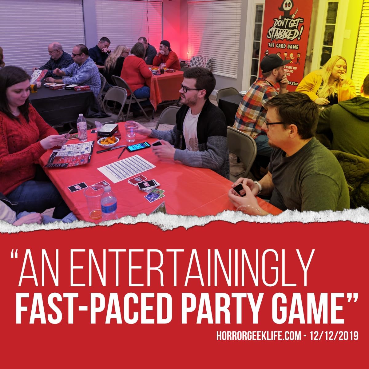 Rookie Mage Games Dont Get Stabbed!: The Party Game Where You Get to Kill Your Family and Friends (for Pretend). Exciting Adult Card Game for Horror Movie Fans! Rookie Mage Games Dont Get Stabbed!: The Party Game Where You Get to Kill Your Family and Friends (for Pretend). Exciting Adult Card Game for Horror Movie Fans!