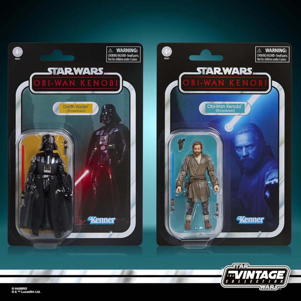 STAR WARS The Vintage Collection OBI-Wan Kenobi (Showdown) Darth Vader (Showdown), OBI-Wan Kenobi 3.75” Action Figures 2-Pack