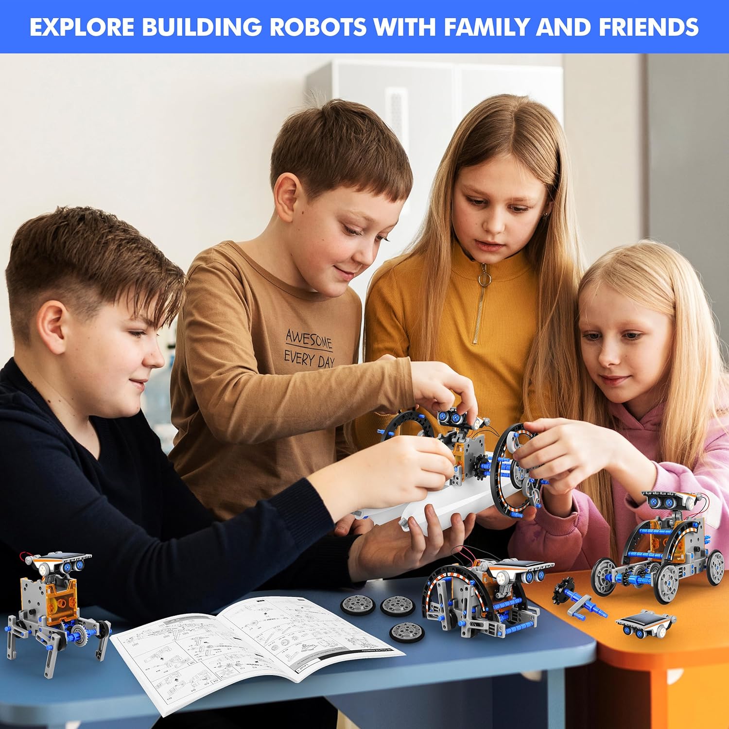 STEM 13-in-1 Education Solar Power Robots Toys for Boys Age 8-12, Educational Toy DIY Science Kits for Kids, Building Experiment Robotics Set Birthday Gifts for 8 9 10 11 12 Years Old Boys Girls Teens : Toys Games