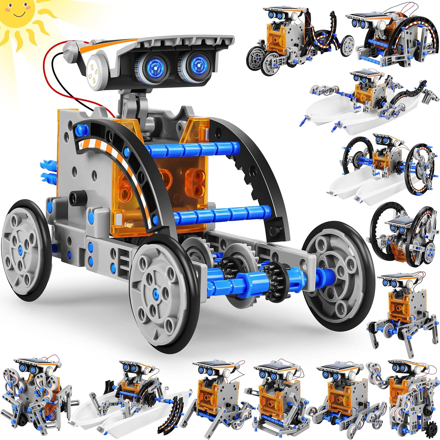 STEM 13-in-1 Education Solar Power Robots Toys for Boys Age 8-12, Educational Toy DIY Science Kits for Kids, Building Experiment Robotics Set Birthday Gifts for 8 9 10 11 12 Years Old Boys Girls Teens : Toys Games