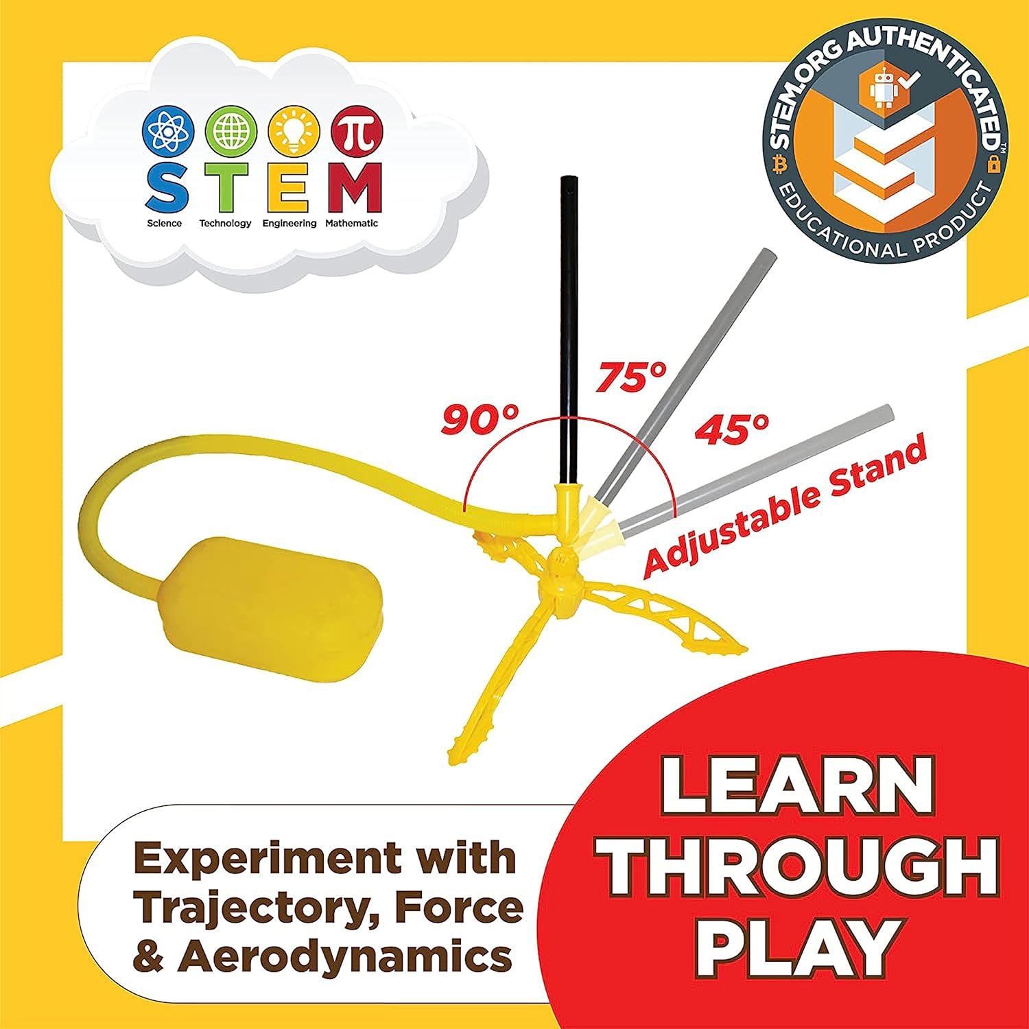 Stomp Rocket Original Jr. Rockets Launcher for Kids - Soars 100 Ft - 8 Multi Color Foam Rockets and 1 Adjustable Launcher Stand - Fun Outdoor or Indoor Toy and Gift for Boys or Girls Age 3+ Years Old : Toys  Games