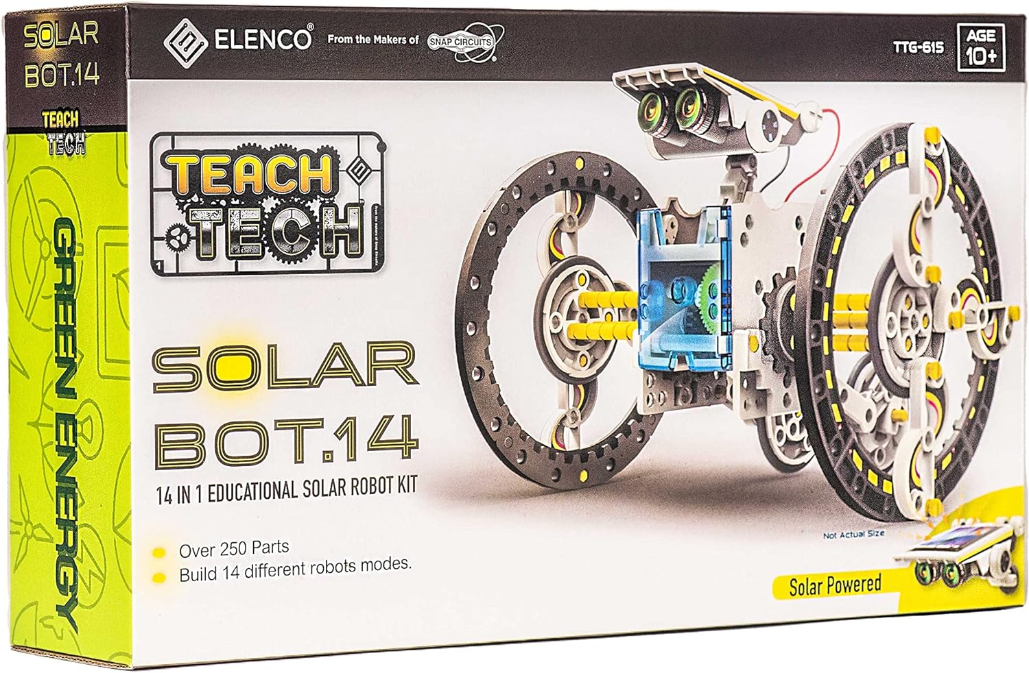 Teach Tech SolarBot.14, Transforming Solar Robot Kit, STEM Learning Toys for Kids 10+