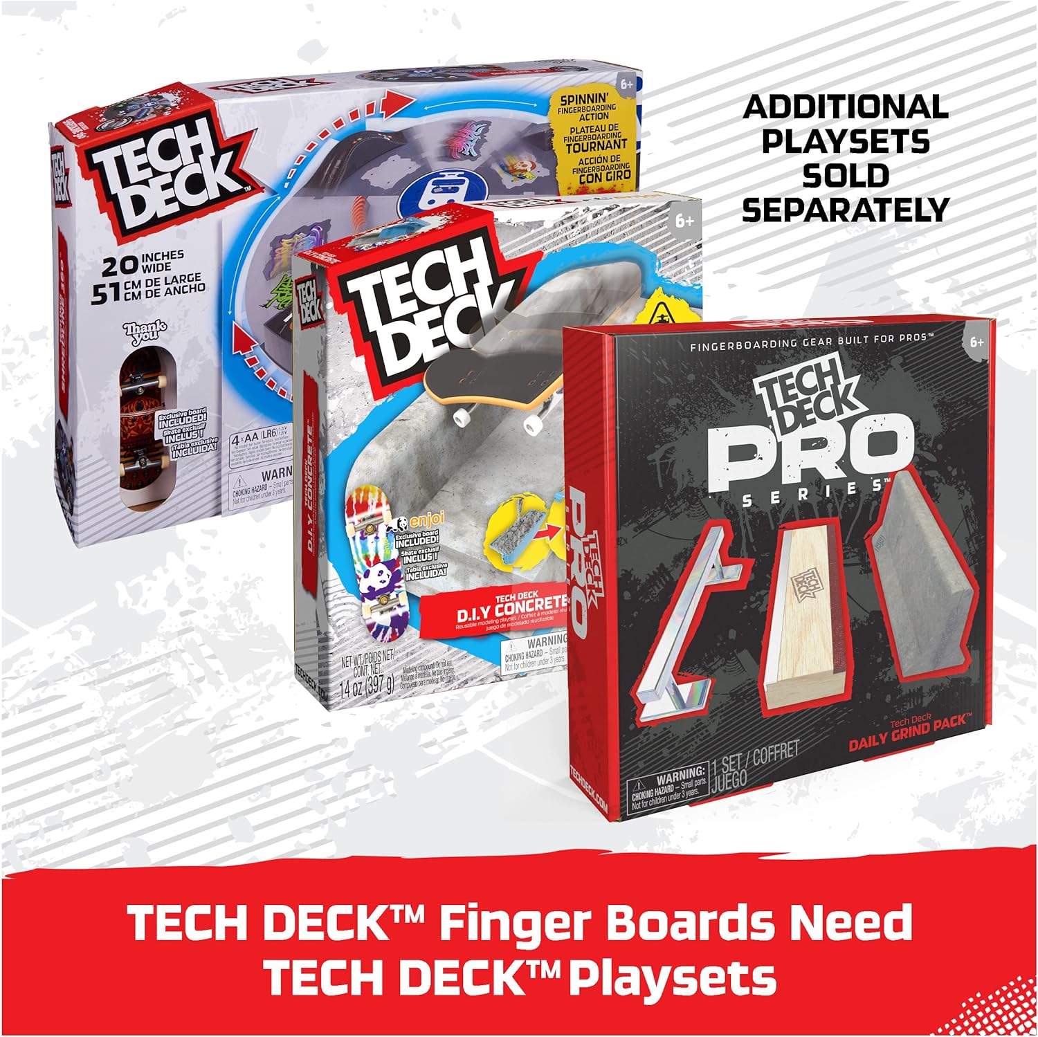 Tech Deck, Ultra DLX Fingerboard 4-Pack, Element Skateboards, Collectible and Customizable Mini Skateboards, Kids Toy for Ages 6 and Up : Toys  Games