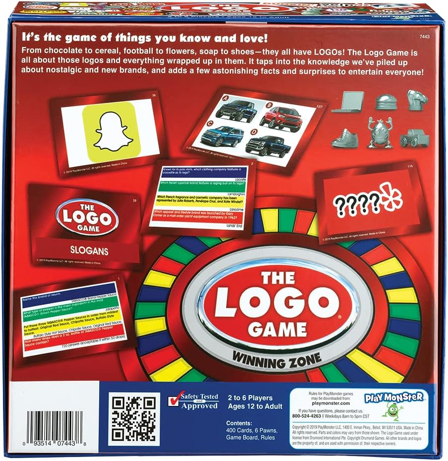 The Logo Game - The Game of Things You Know and Love! - Fun Party Game - Ages 12+ - 2-6 Players The Logo Game - The Game of Things You Know and Love! - Fun Party Game - Ages 12+ - 2-6 Players