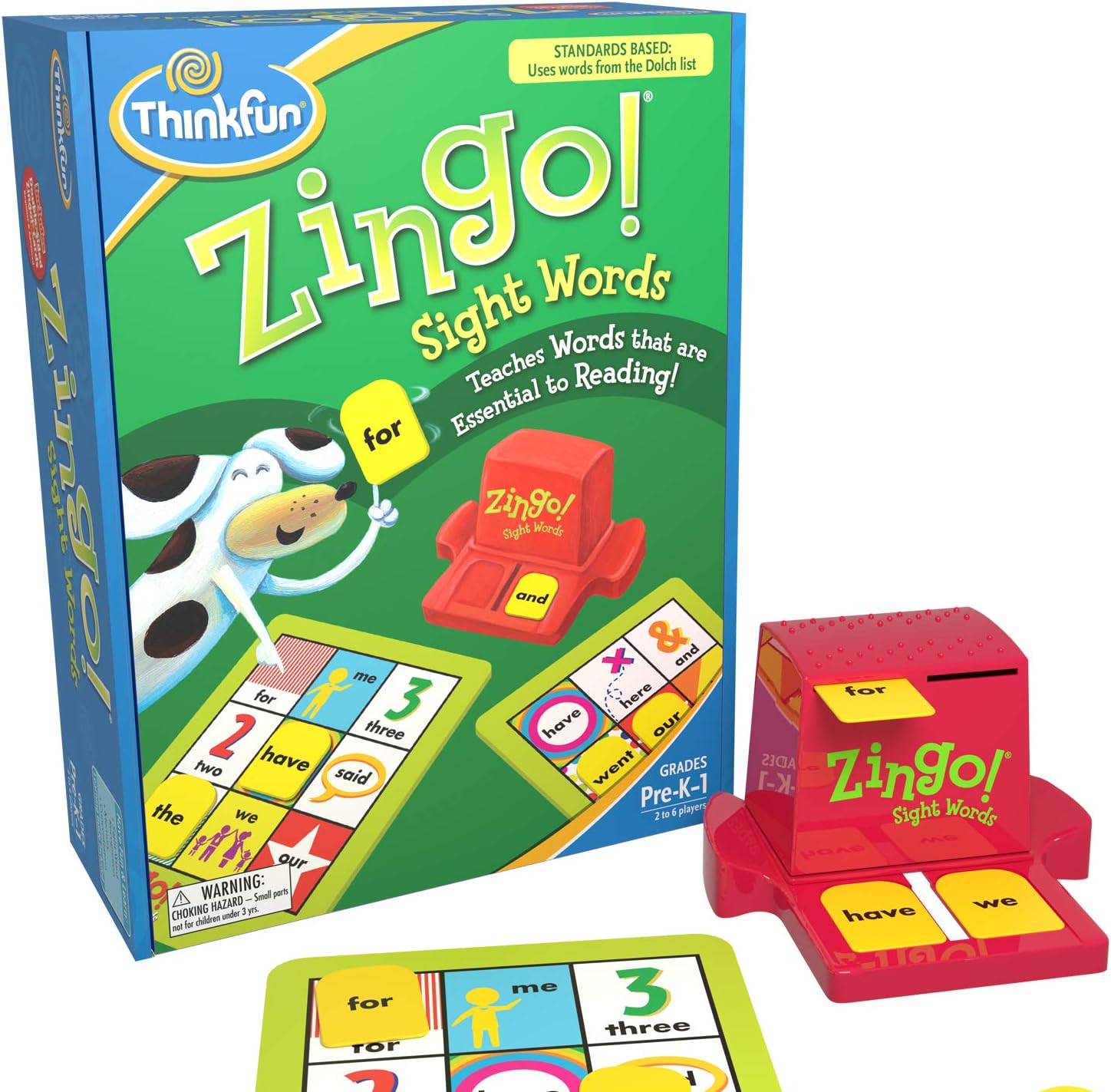 ThinkFun Zingo Sight Words Award Winning Early Reading Game for Pre-K to 2nd Grade - Toy of the Year Finalist, A Fun and Educational Game Developed by Educators for Boys and Girls, Multicolor : Toys Games ThinkFun Zingo Sight Words Award Winning Early Reading Game for Pre-K to 2nd Grade - Toy of the Year Finalist, A Fun and Educational Game Developed by Educators for Boys and Girls, Multicolor : Toys Games