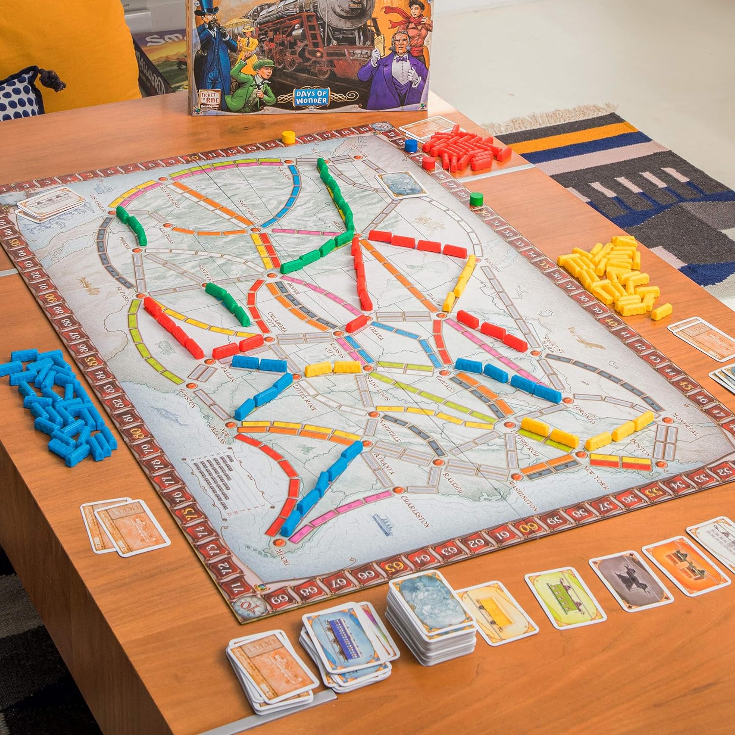 Ticket to Ride Board Game | Family Board Game | Board Game for Adults and Family | Train Game | Ages 8+ | For 2 to 5 players | Average Playtime 30-60 minutes | Made by Days of Wonder