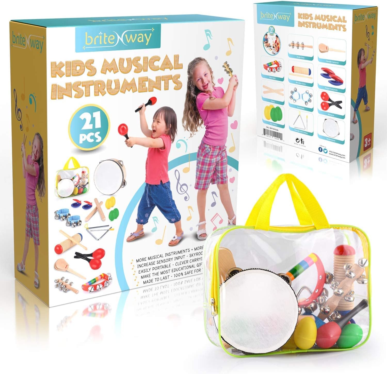 Toddler Educational Musical Percussion for Kids Children Instruments Set 21 Pcs – with Tambourine, Maracas, Castanets More – Promote Fine Motor Skills, Enhance Hand to Eye Coordination, Toddler Educational Musical Percussion for Kids Children Instruments Set 21 Pcs – with Tambourine, Maracas, Castanets More – Promote Fine Motor Skills, Enhance Hand to Eye Coordination,