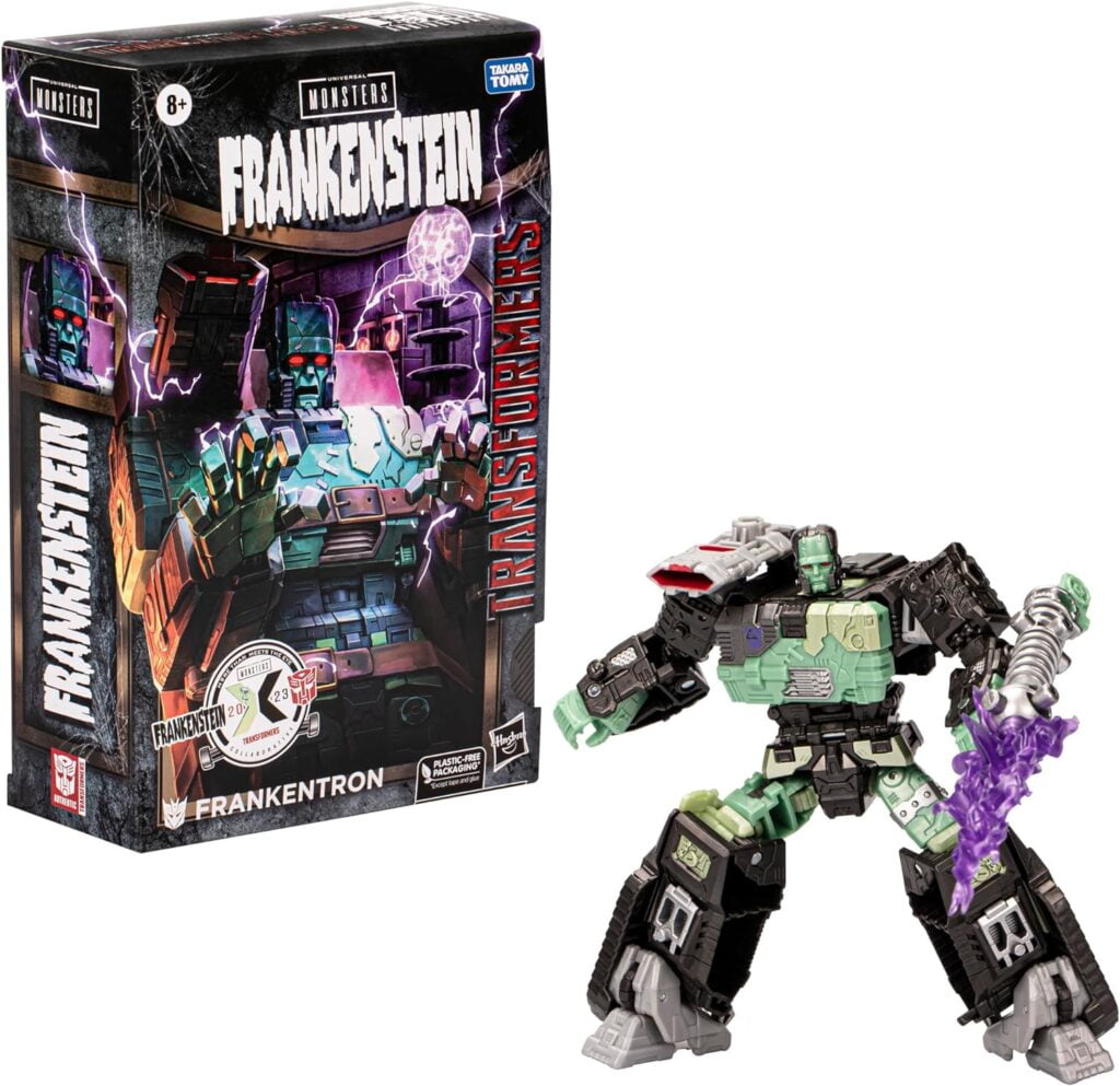 Transformers Collaborative Universal Monsters Frankenstein x Frankentron, Halloween Action Figure for Boys and Girls Ages 8+