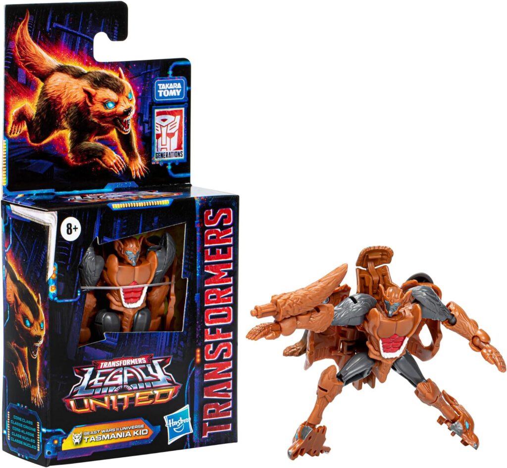 Transformers Legacy United Core Class Beast Wars II Universe Tasmania Kid, 3.5-inch Converting Action Figure, 8+